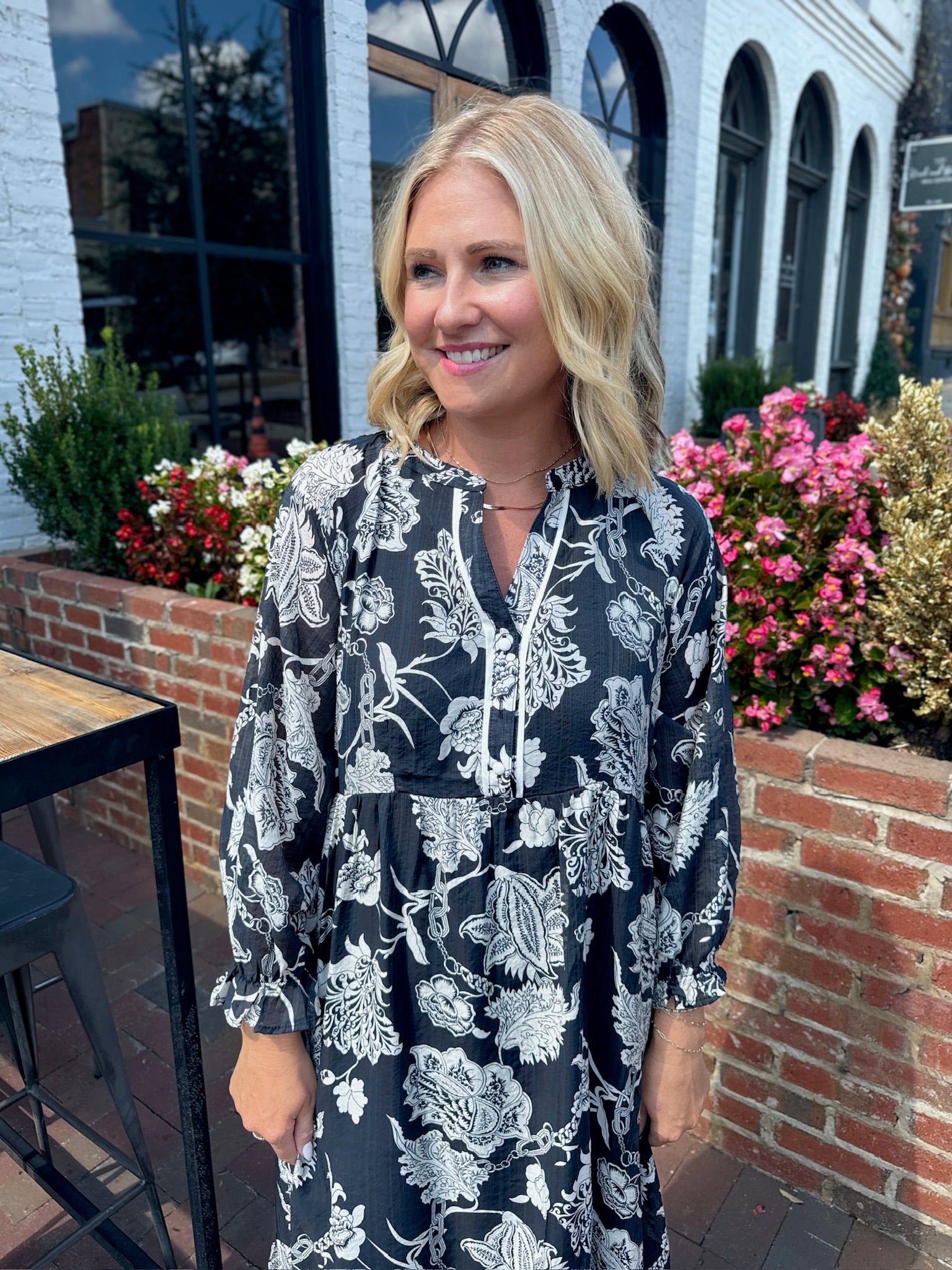 Goodbye To You Two Toned Floral Mini Dress