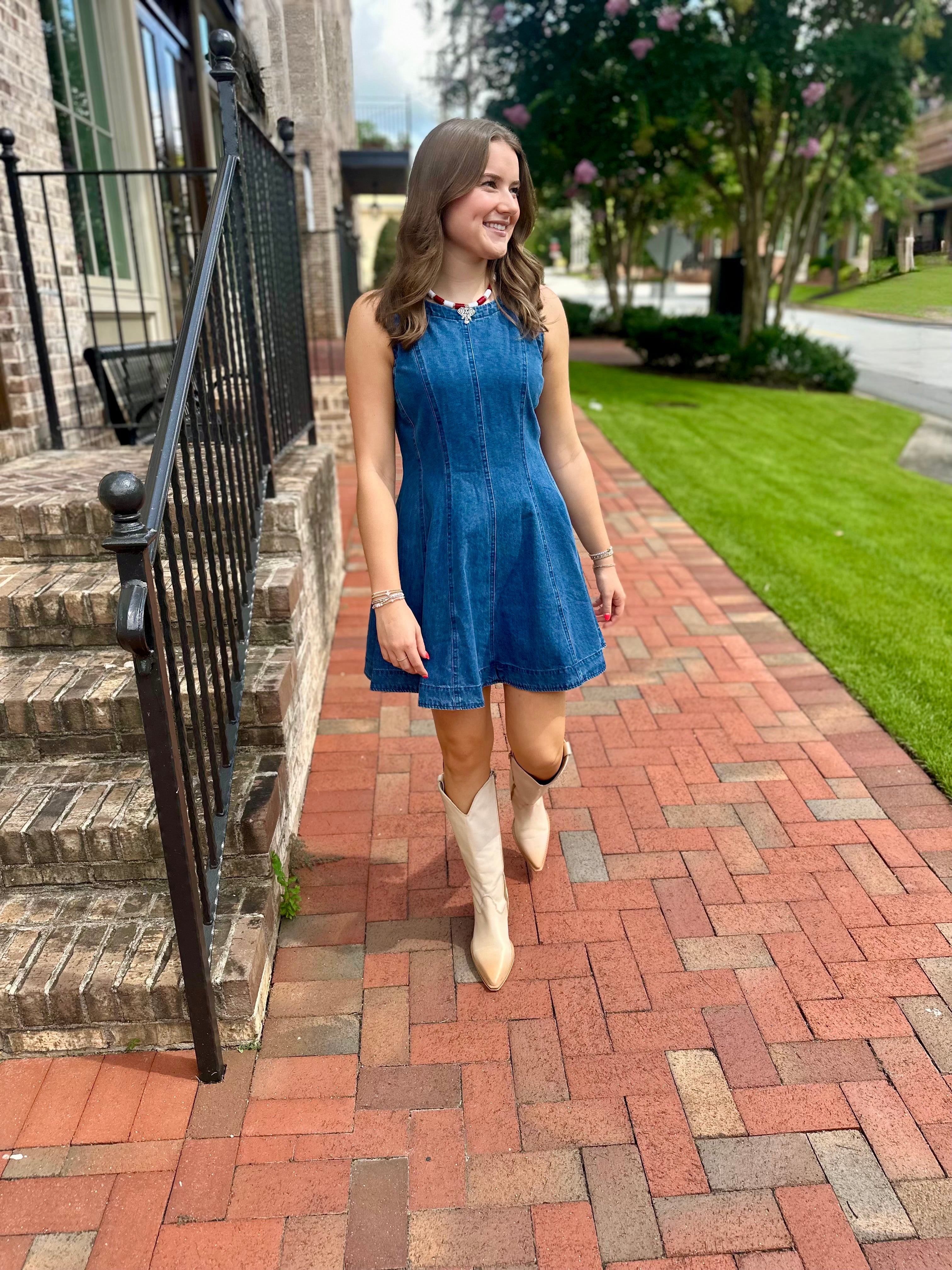 Southern Belle Denim Mini Dress