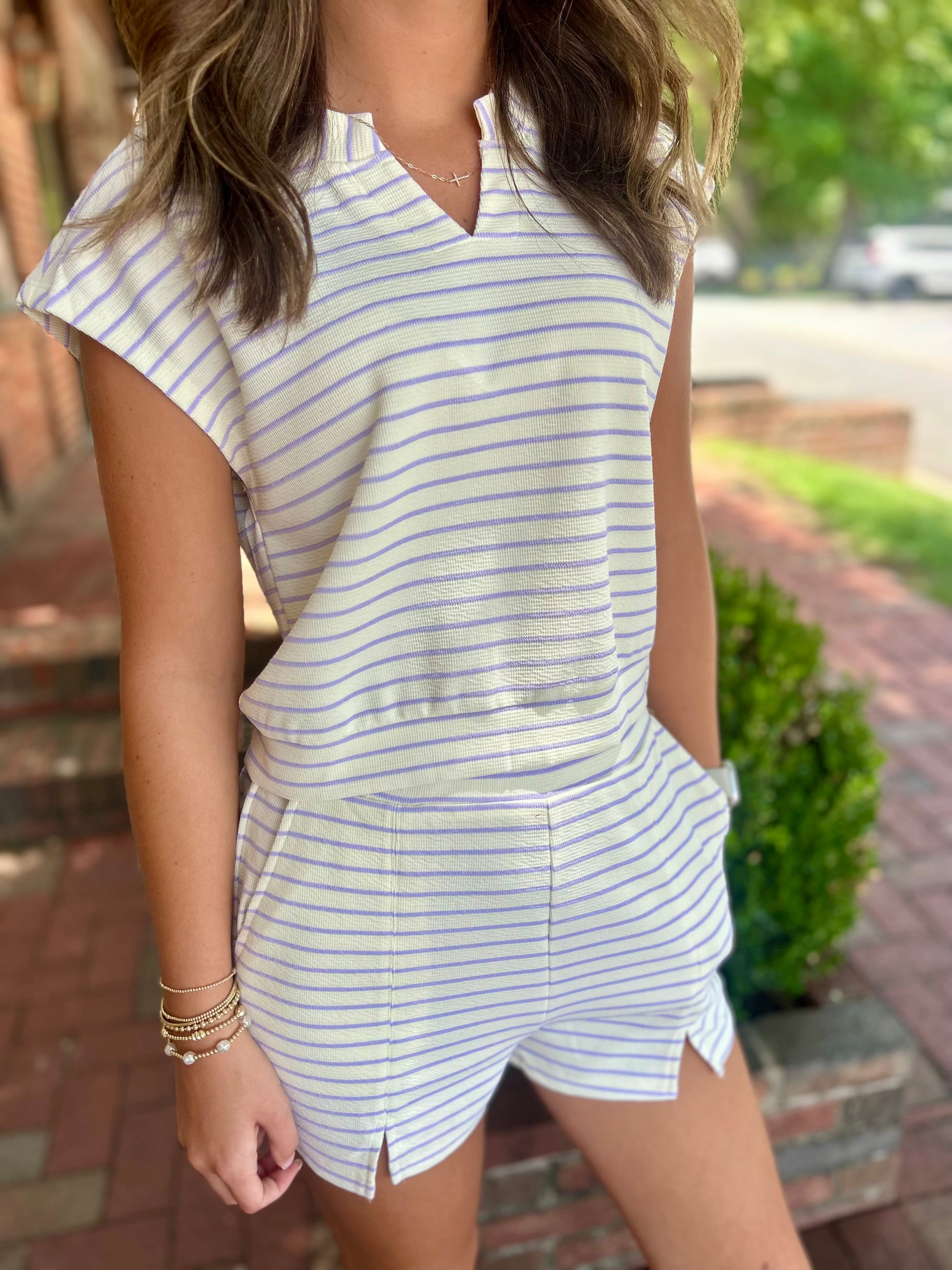 So Easy Striped Two Piece Set
