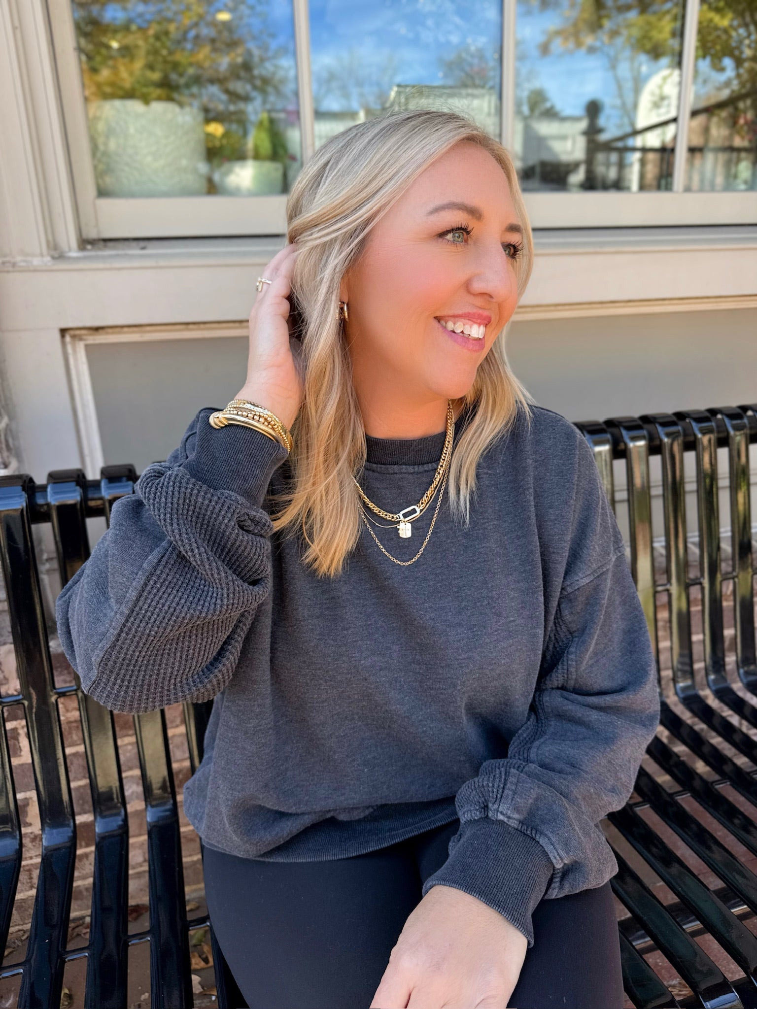 In My Dreams Waffle Sweatshirt