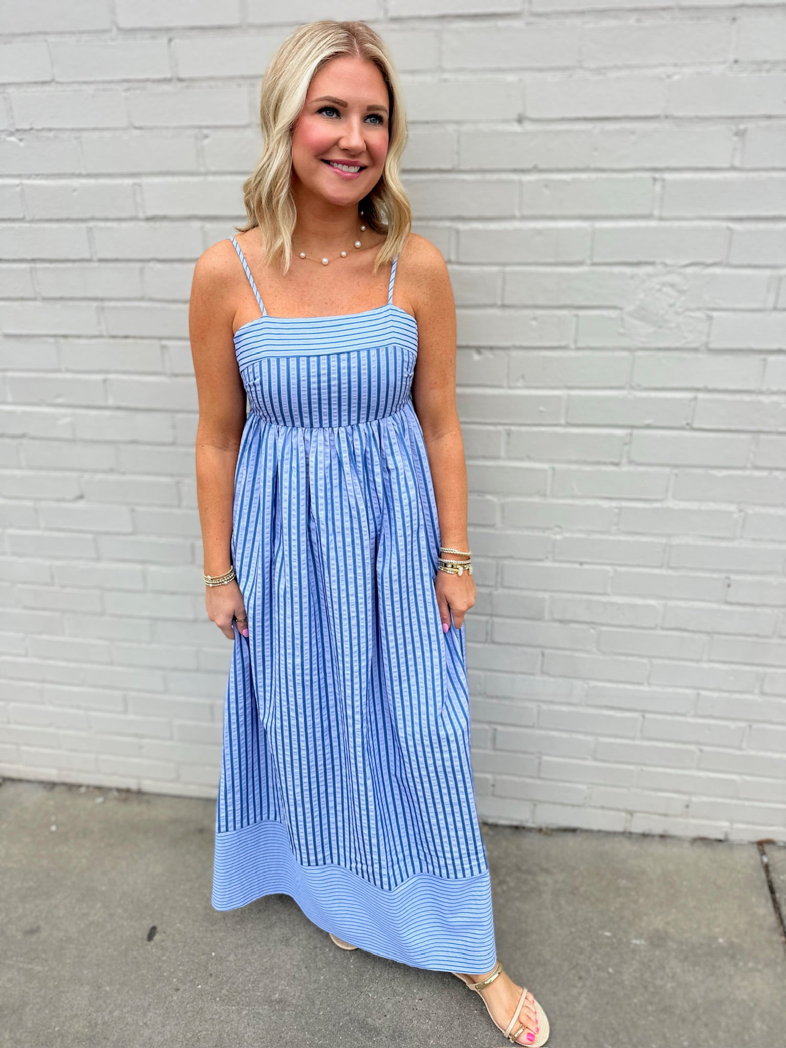 Times Like These Striped Maxi Dress