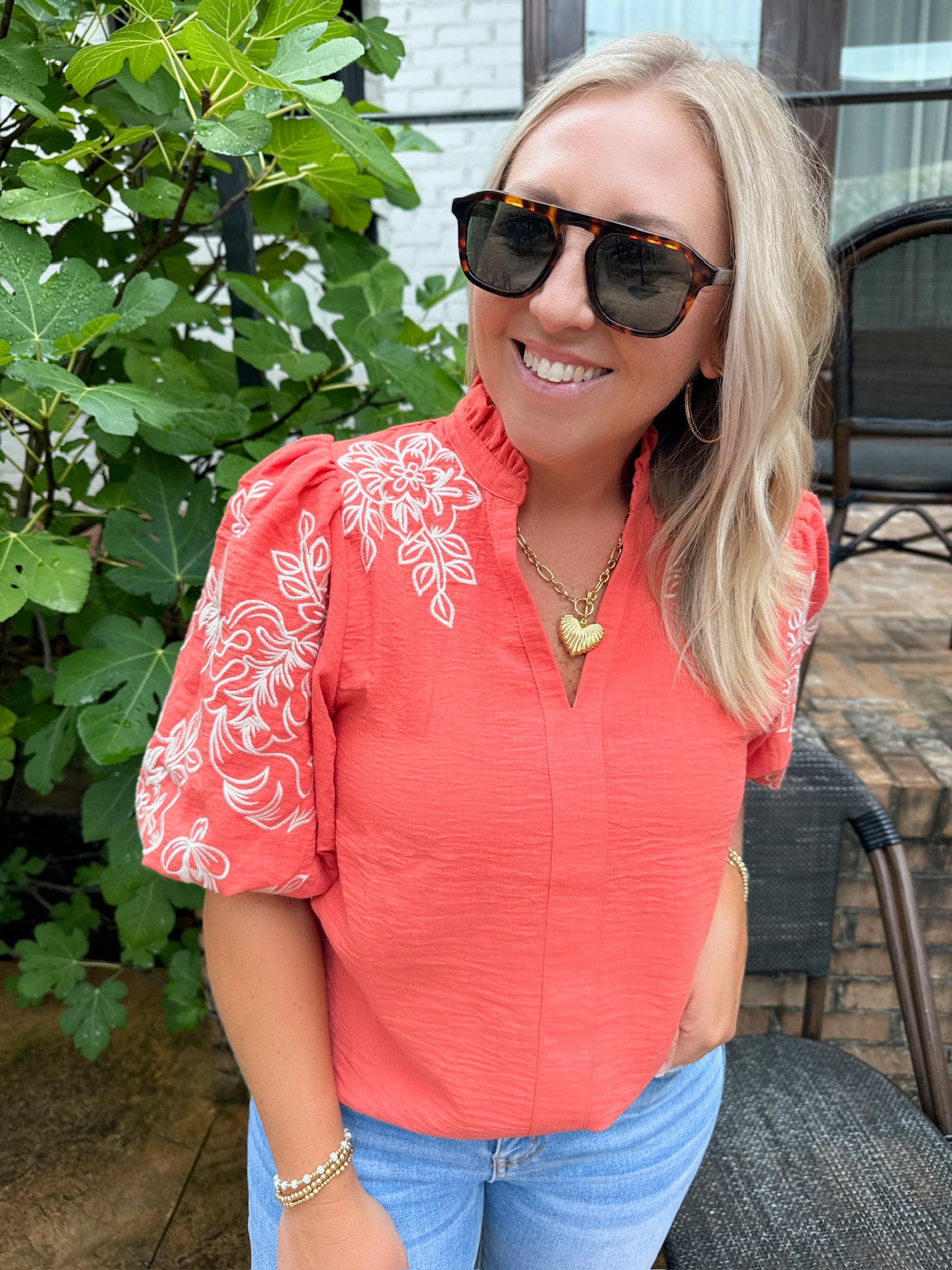 Let's GO Team Embroidered Top