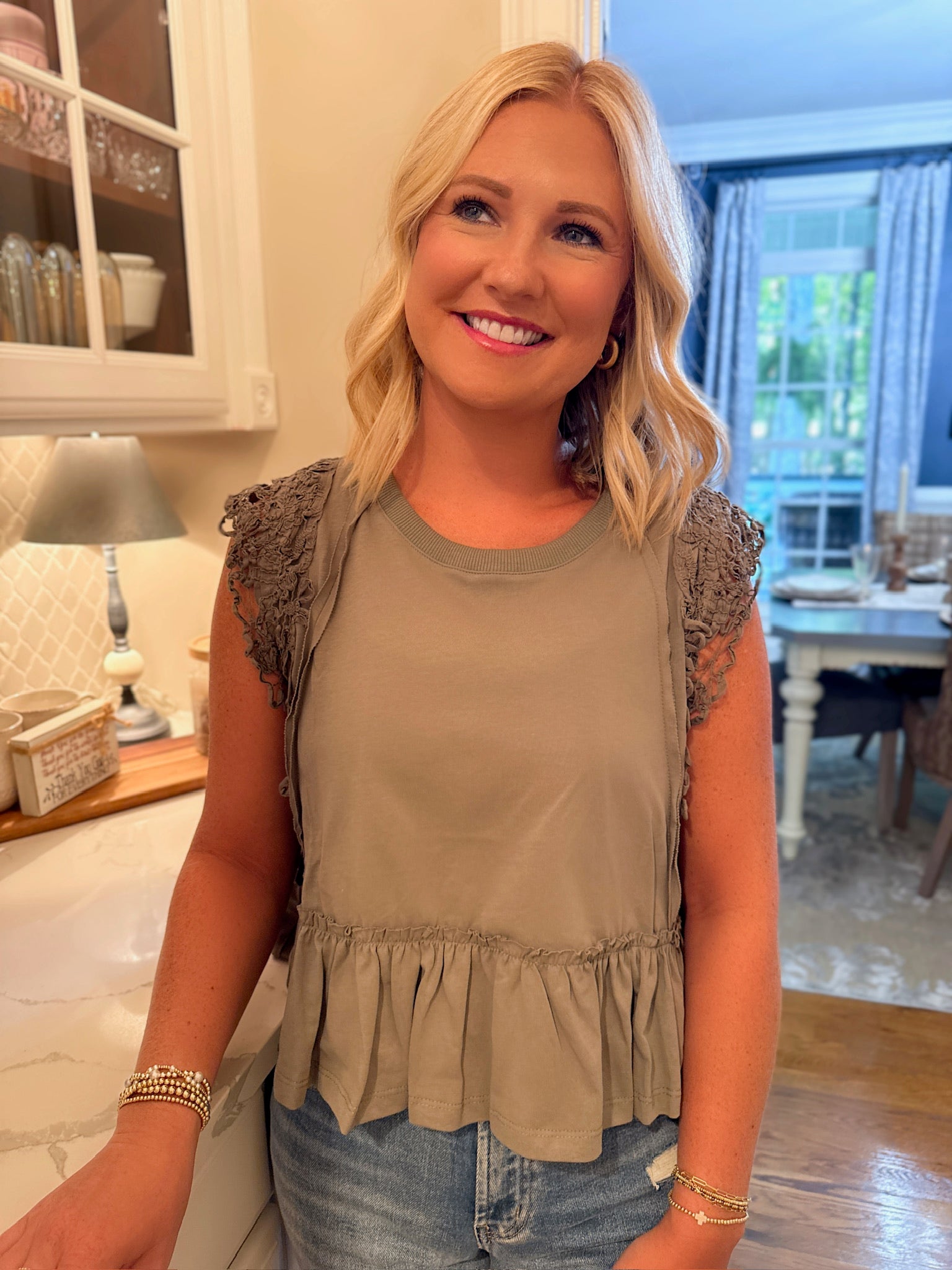It is Worth It Peplum Top in Olive
