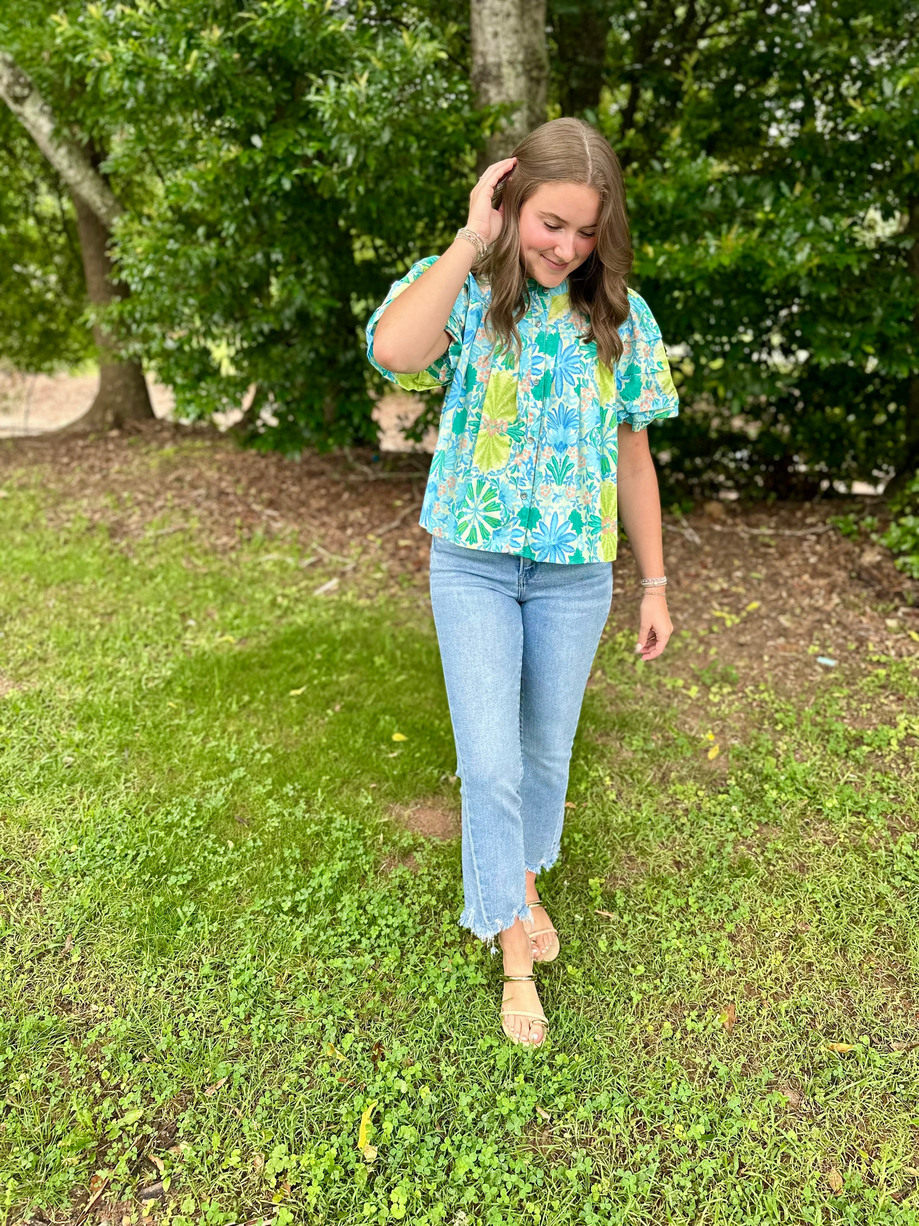 Sunshine in Paradise Floral Top