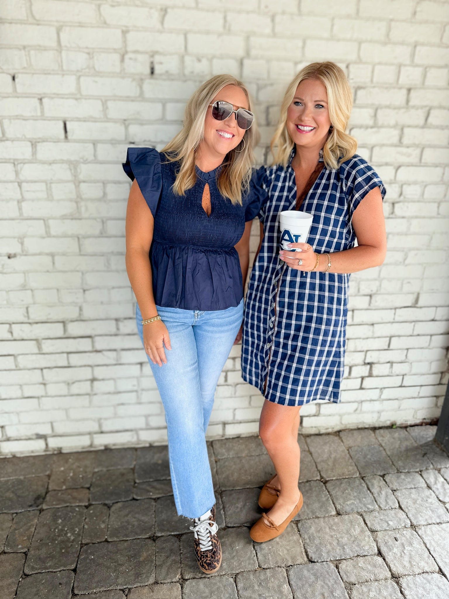 Going Places Short Sleeve Gingham Dress