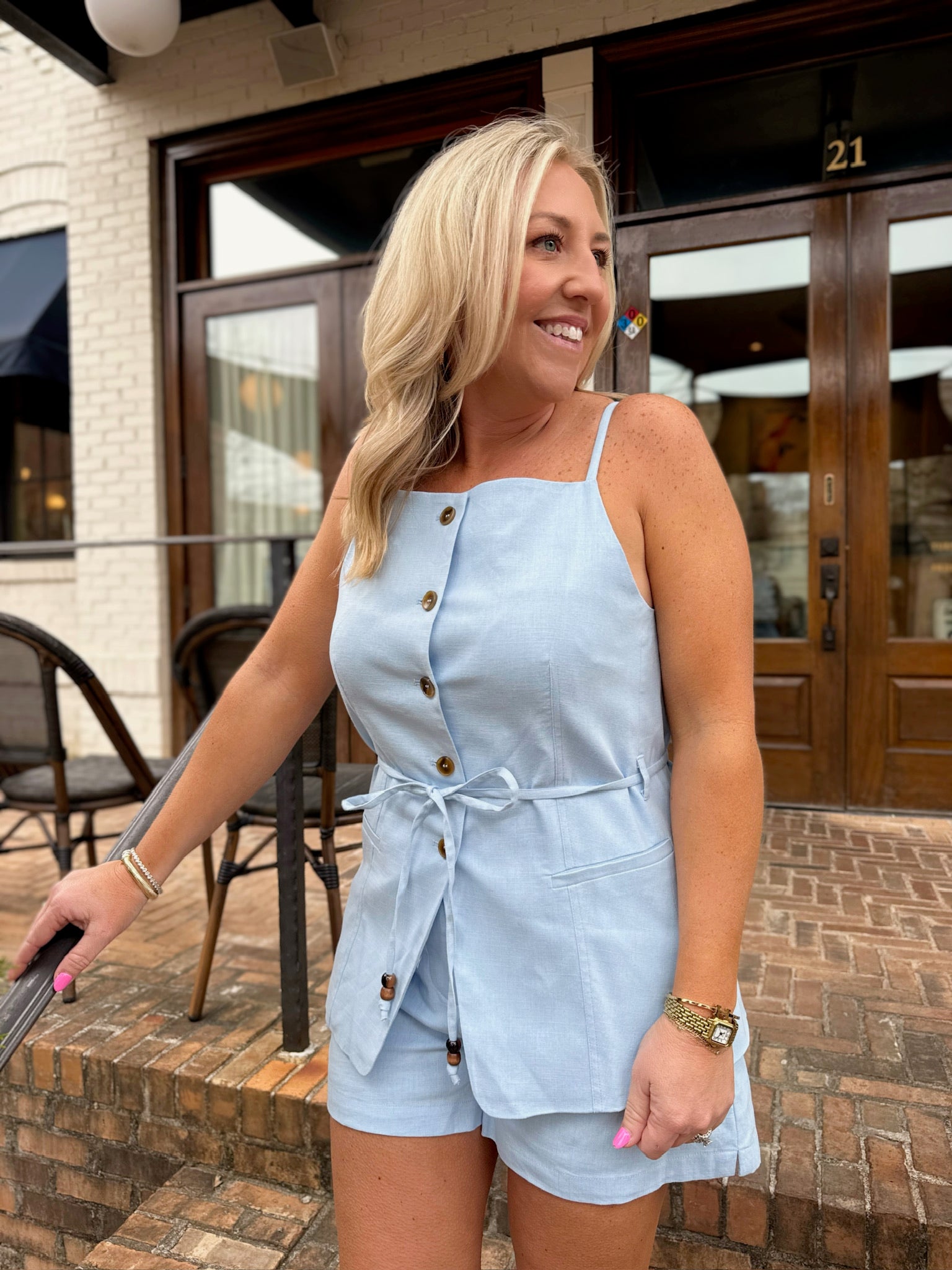 Sunset Nights Sleeveless Top and Shorts Two Piece Set