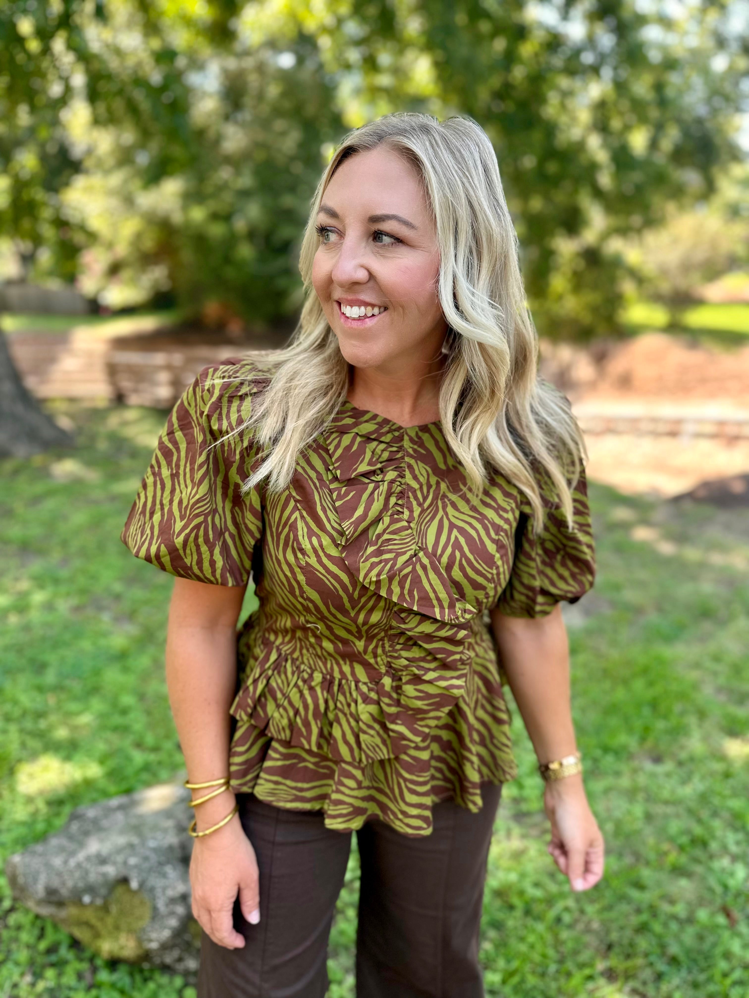 Wild At Heart Zebra Print Blouse
