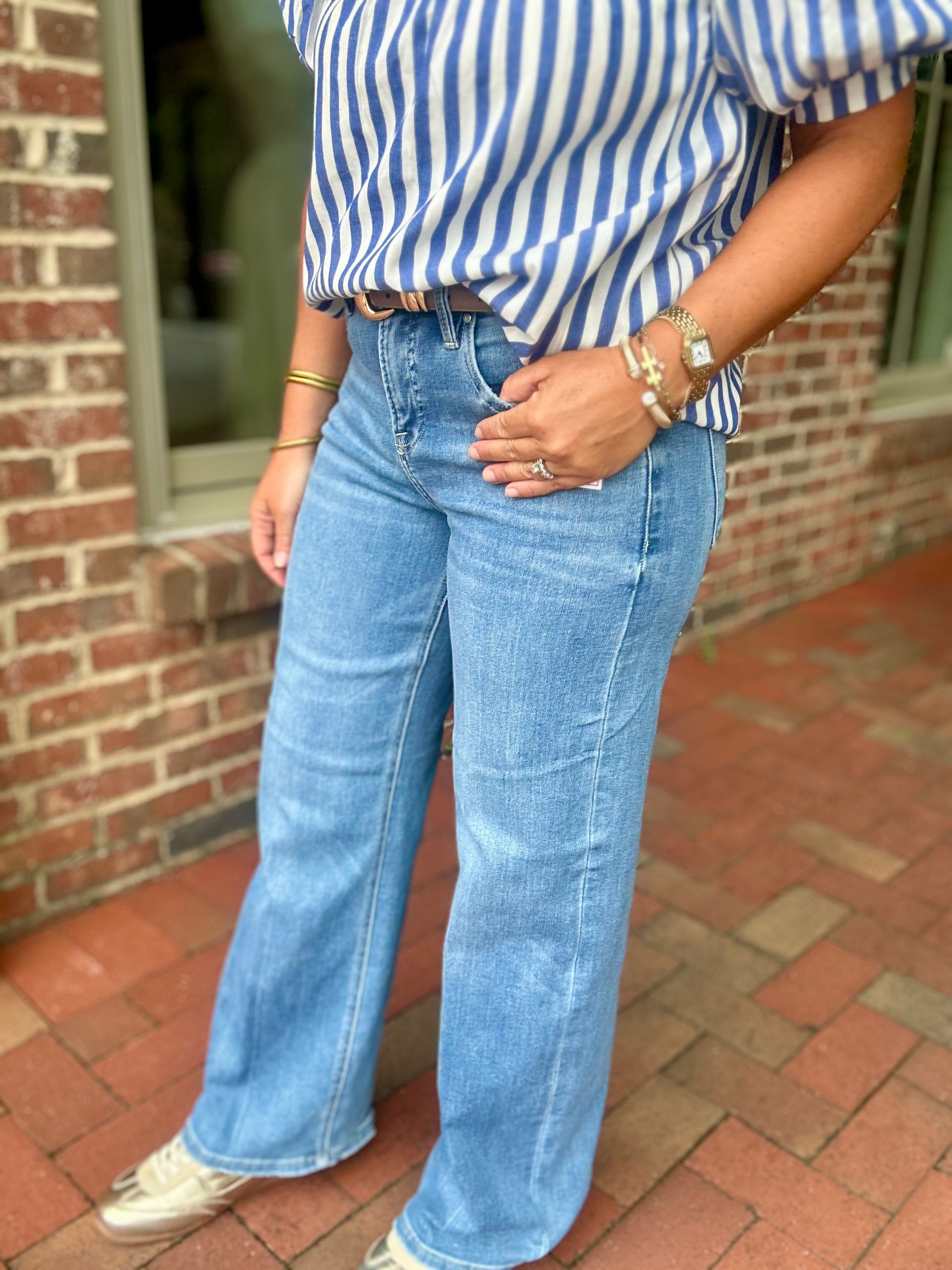 The Tara High Rise Straight Leg Jeans