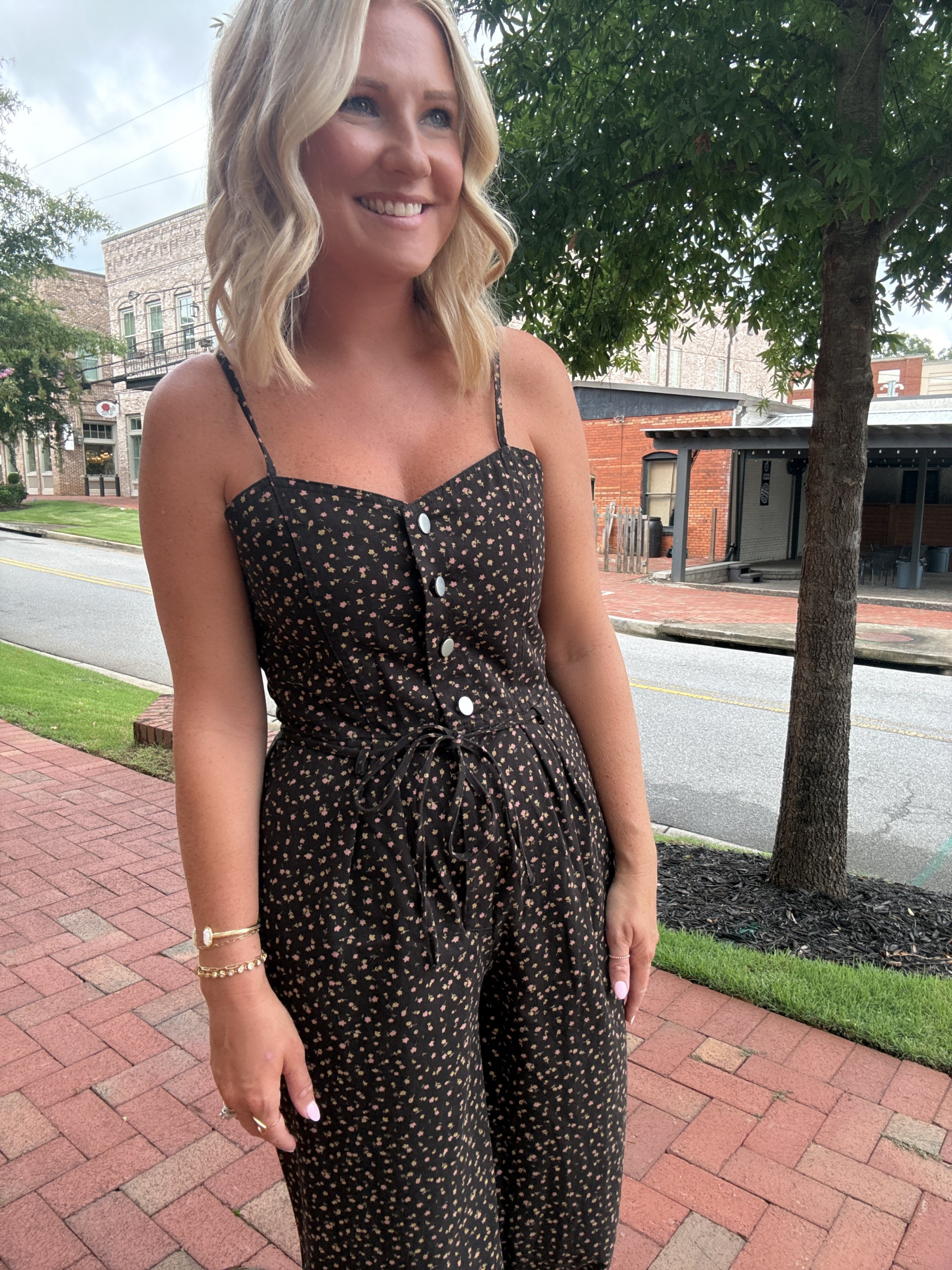 Best Of Both Worlds Floral Sleeveless Jumpsuit