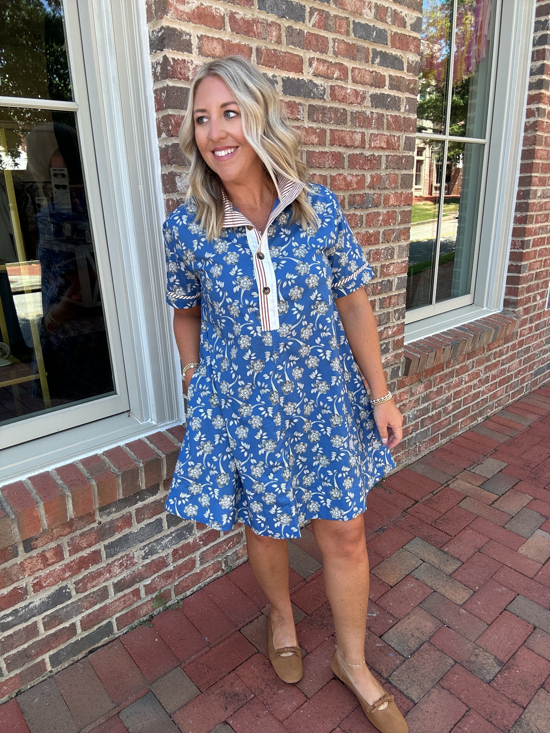 Just To Be Alive Floral Button Up Mini Dress