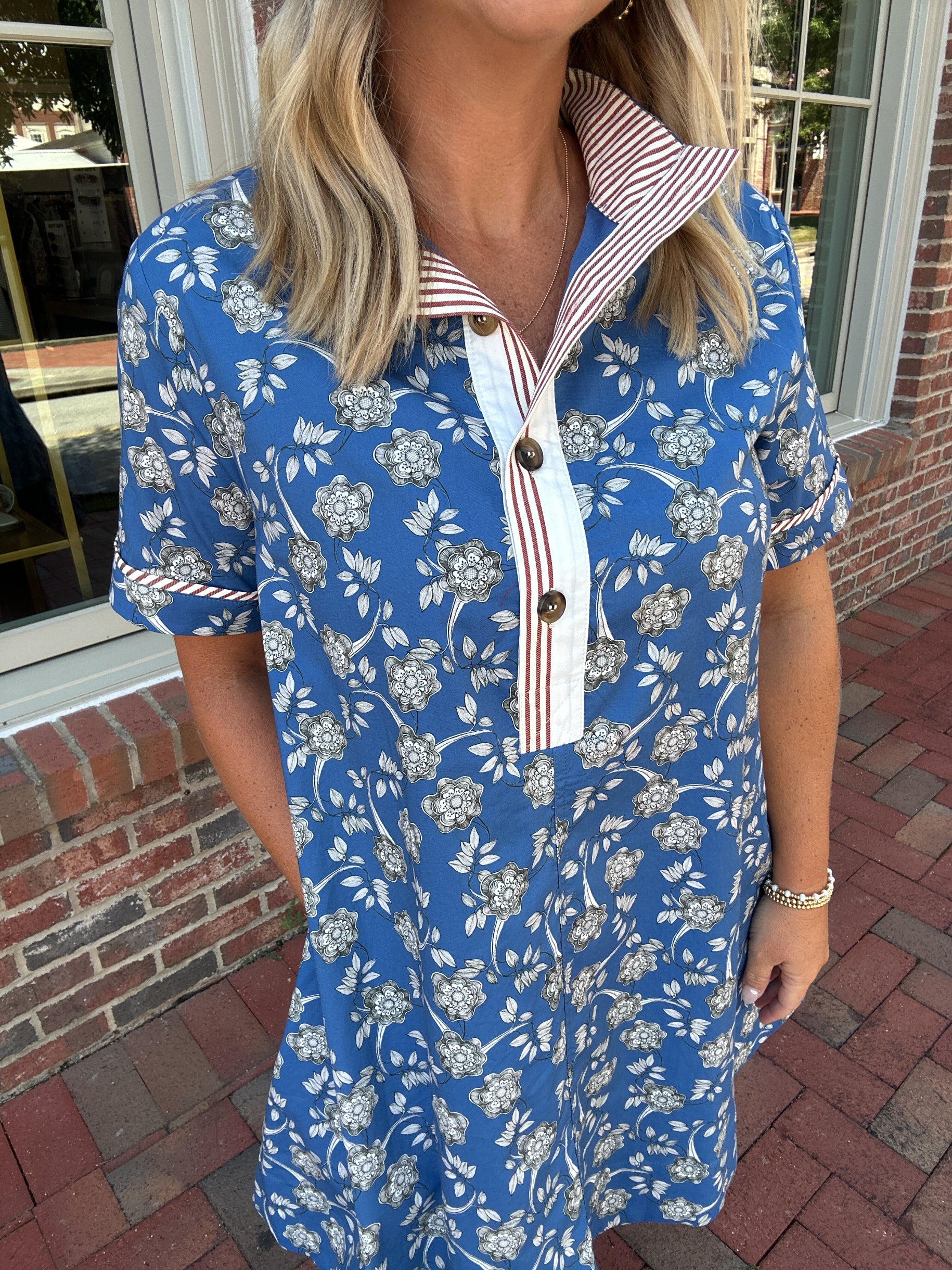 Just To Be Alive Floral Button Up Mini Dress