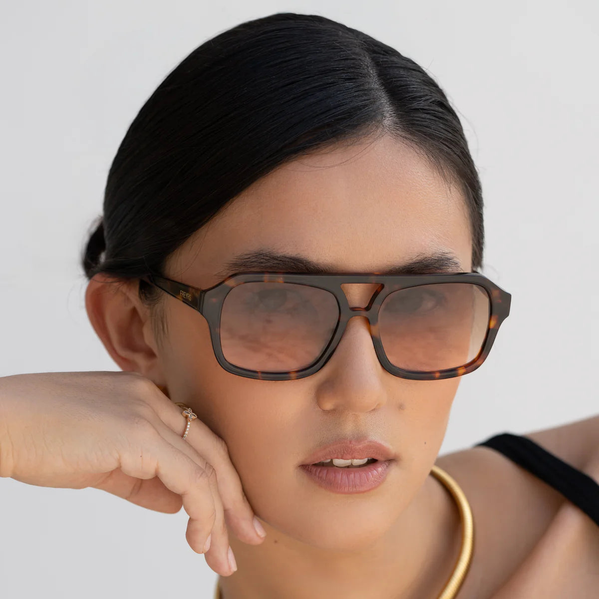 Havana Acetate Aviator Sunglasses- Tortoise