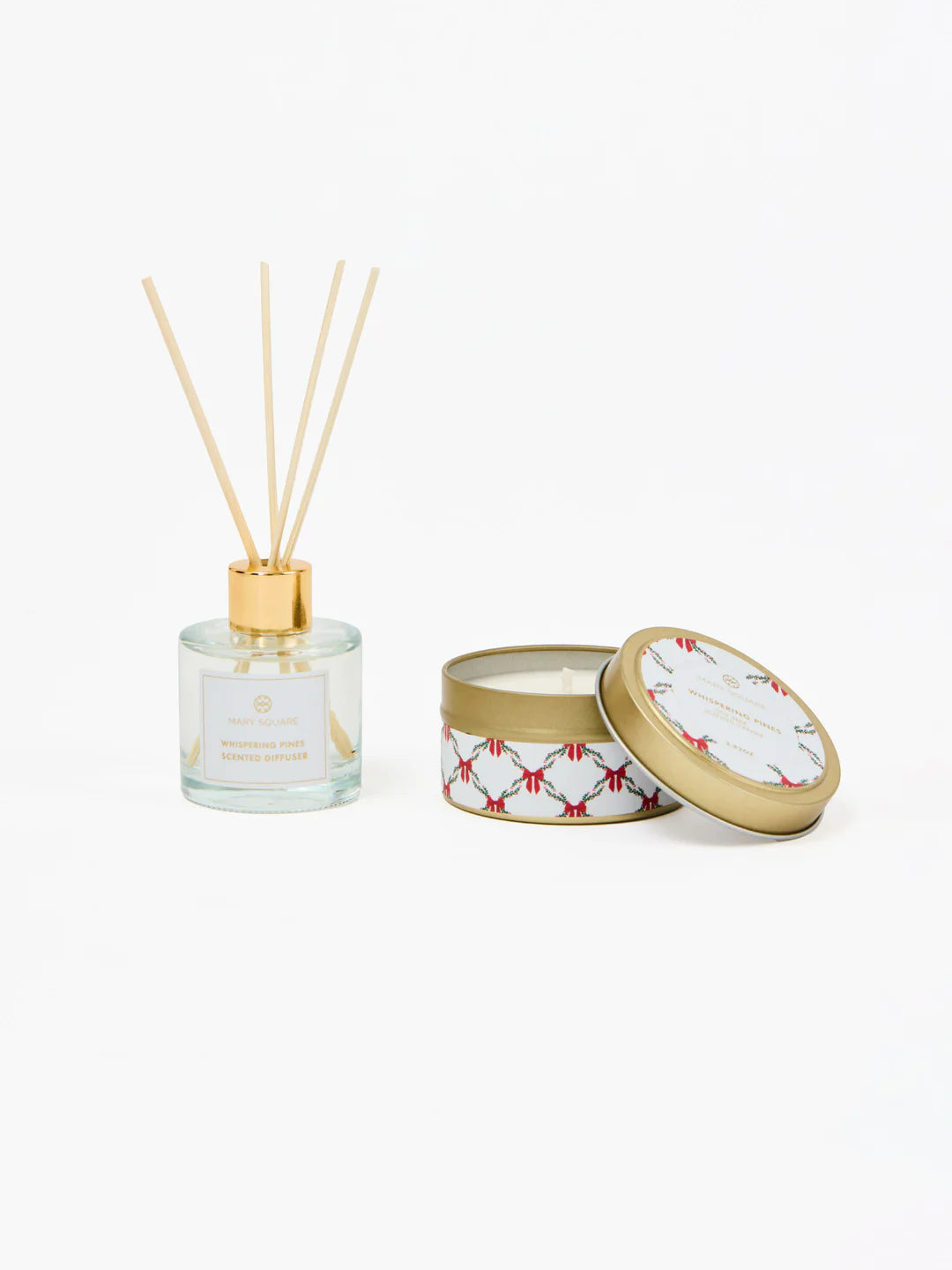 Candle Reed Diffuser Set-Whispering Pines