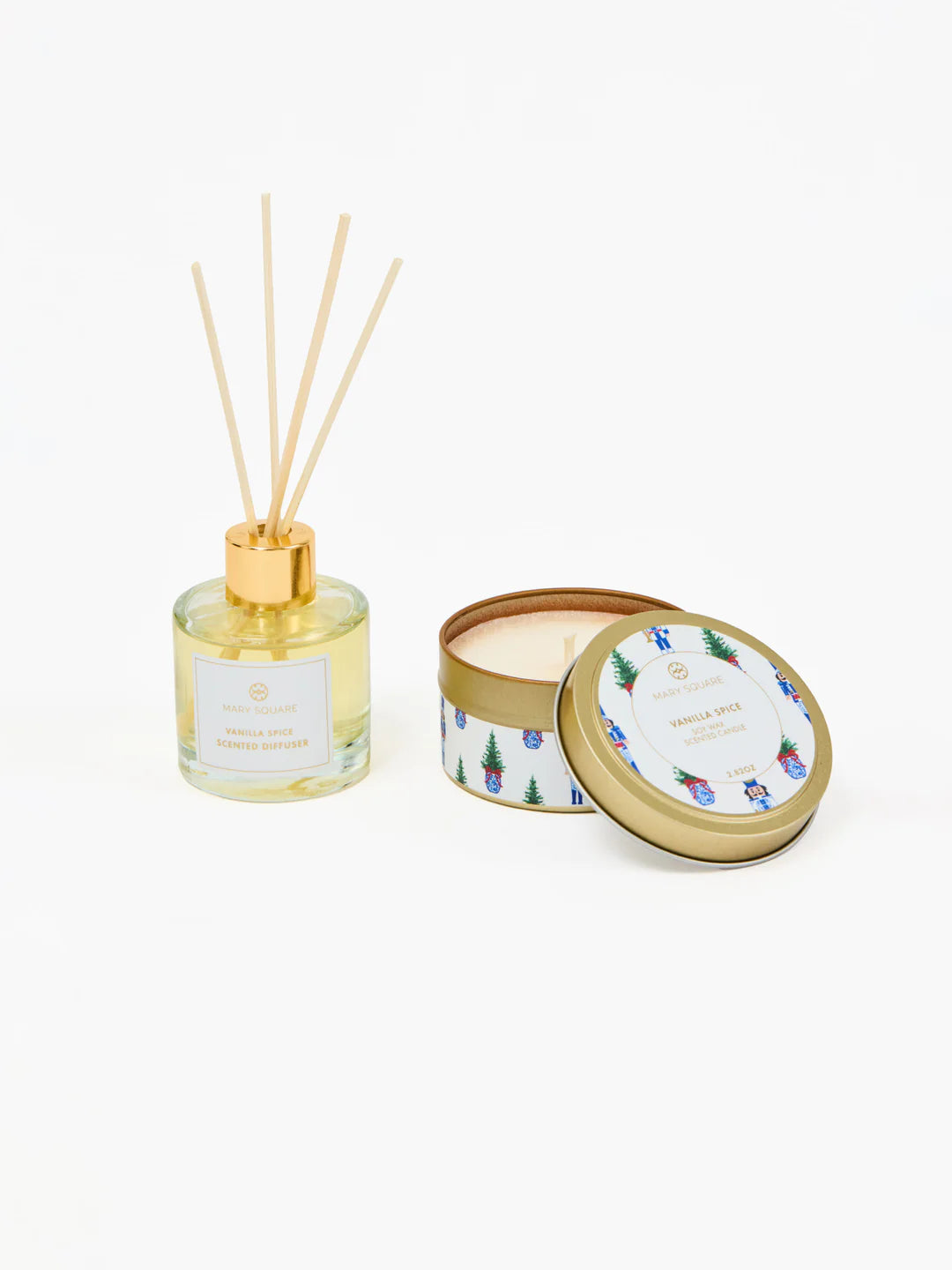 Candle Reed Diffuser Set-Vanilla Spice