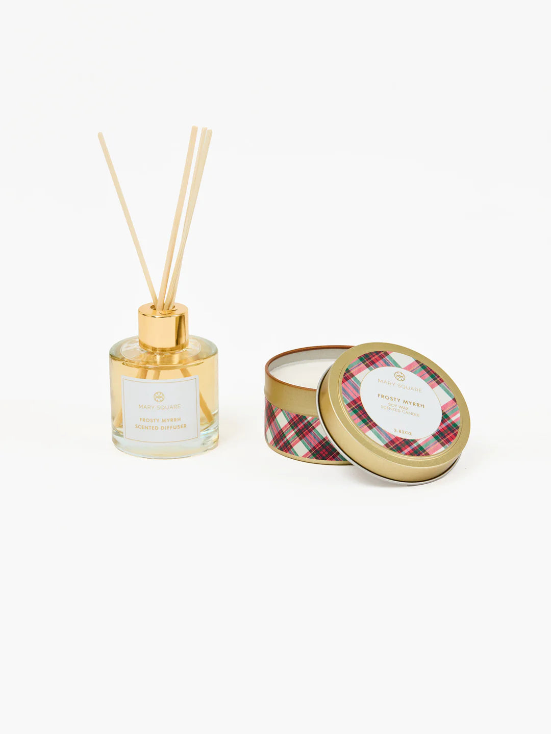 Candle Reed Diffuser Set-Frosty Myrrh