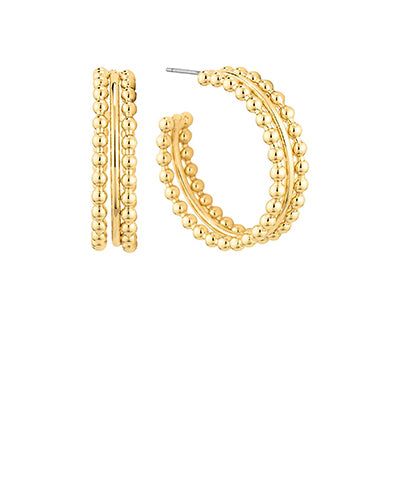 Beaded Row Hoops
