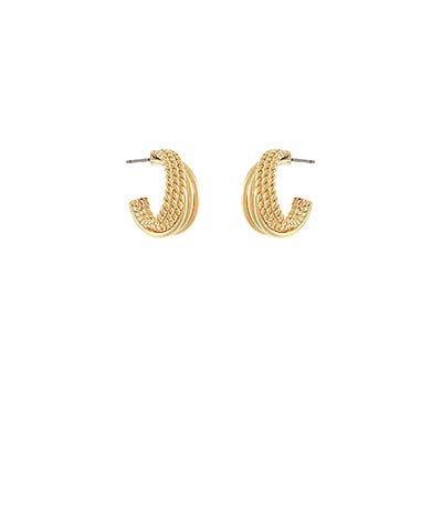 Layered & Twist Small Hoops