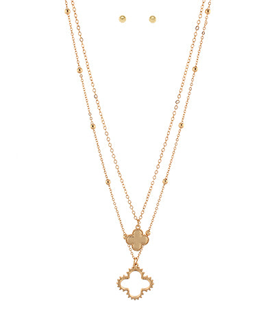 Layered Clover Necklace