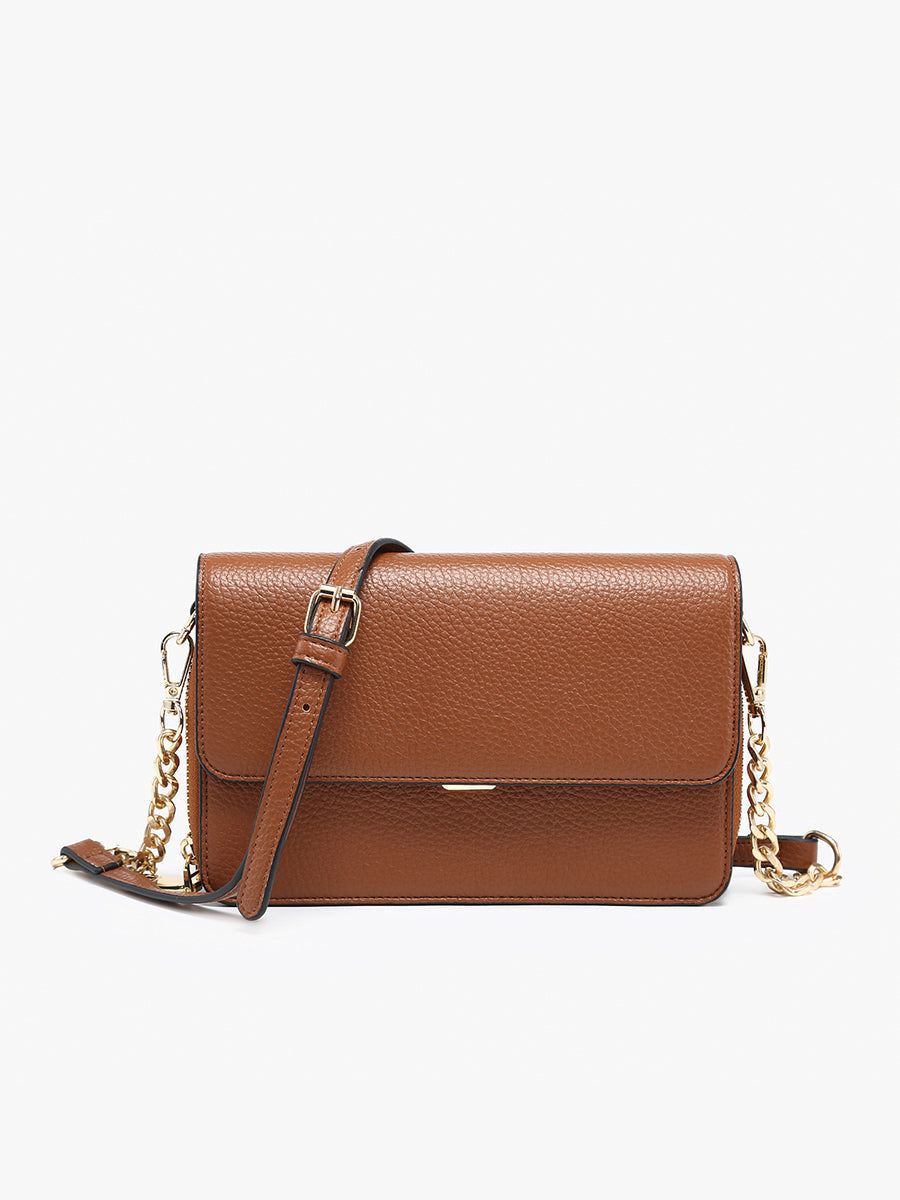 Amelia Crossbody Wallet Style Purse in Brown