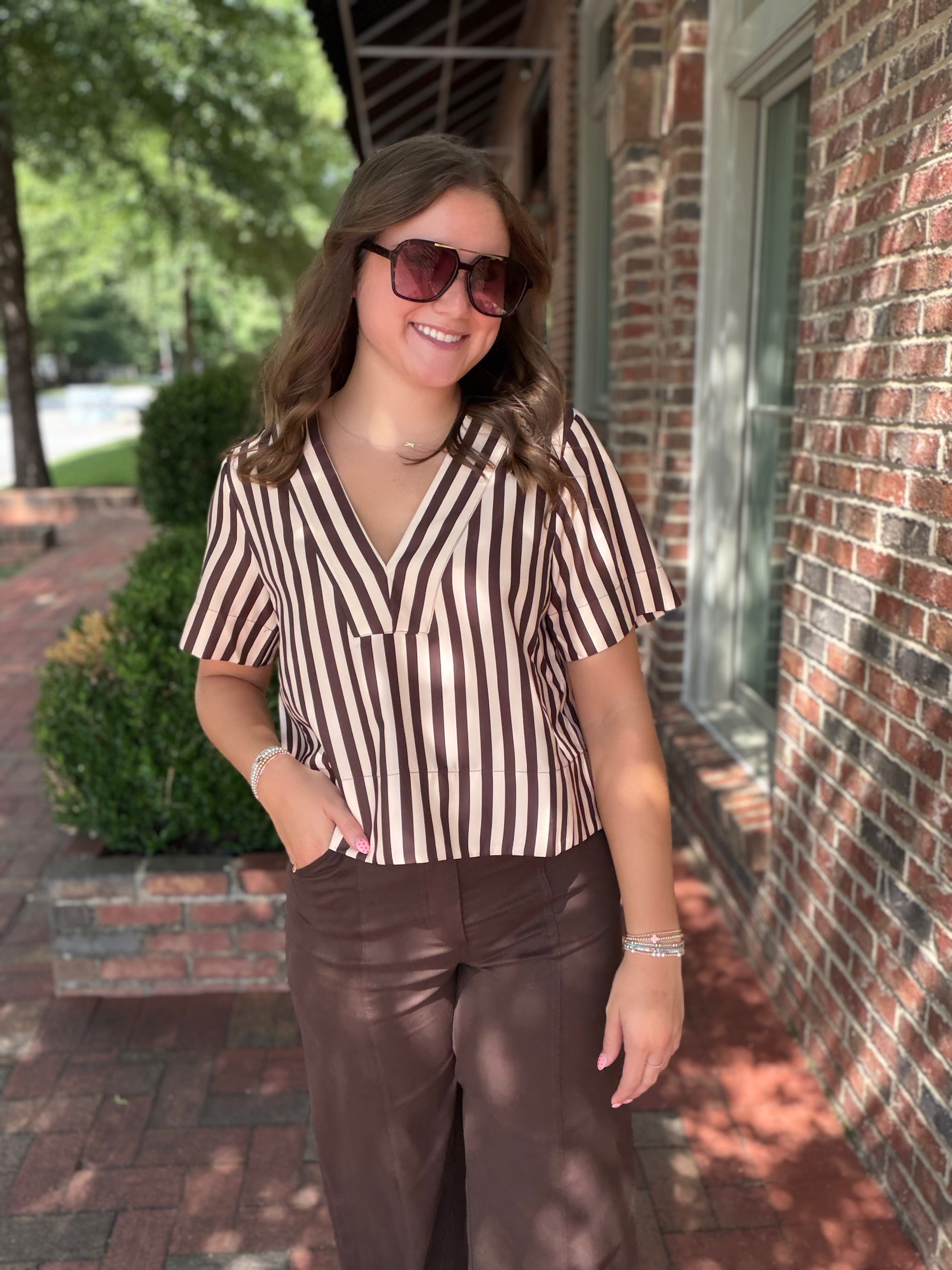 Classic Lines Vneck Blouse