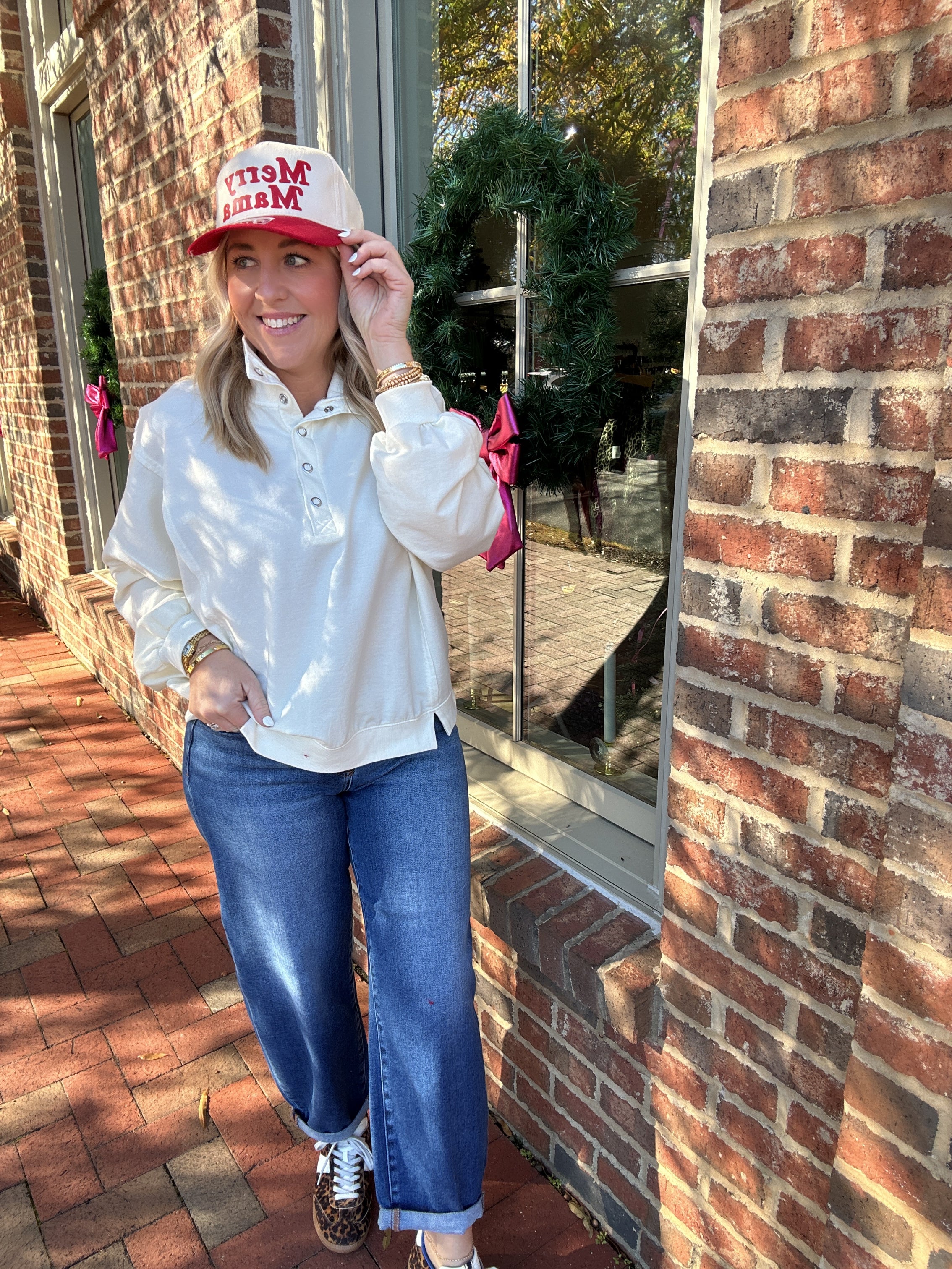 Something I Need Half Snap Pull Over Sweatshirt