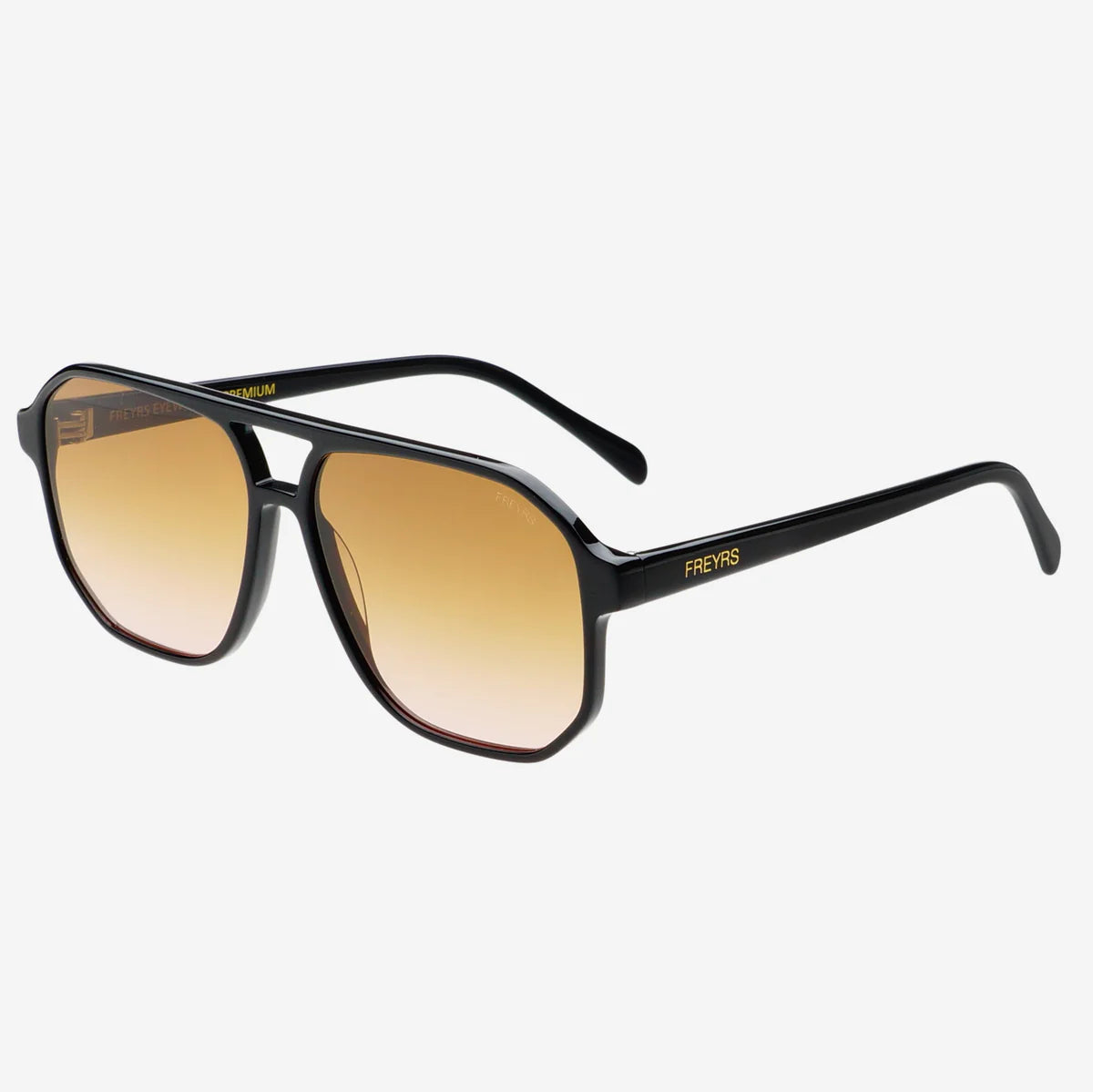 Billie Unisex Aviator Sunglasses- Black/Brown