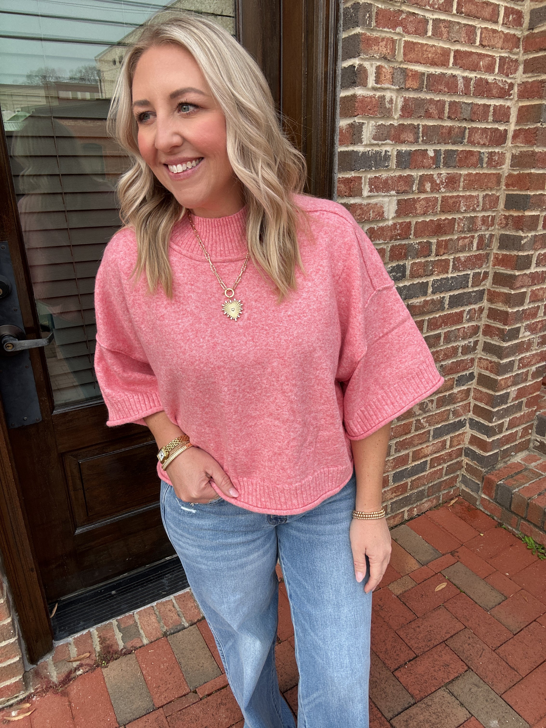 Wash Over Me Cropped Short Sleeve Sweater