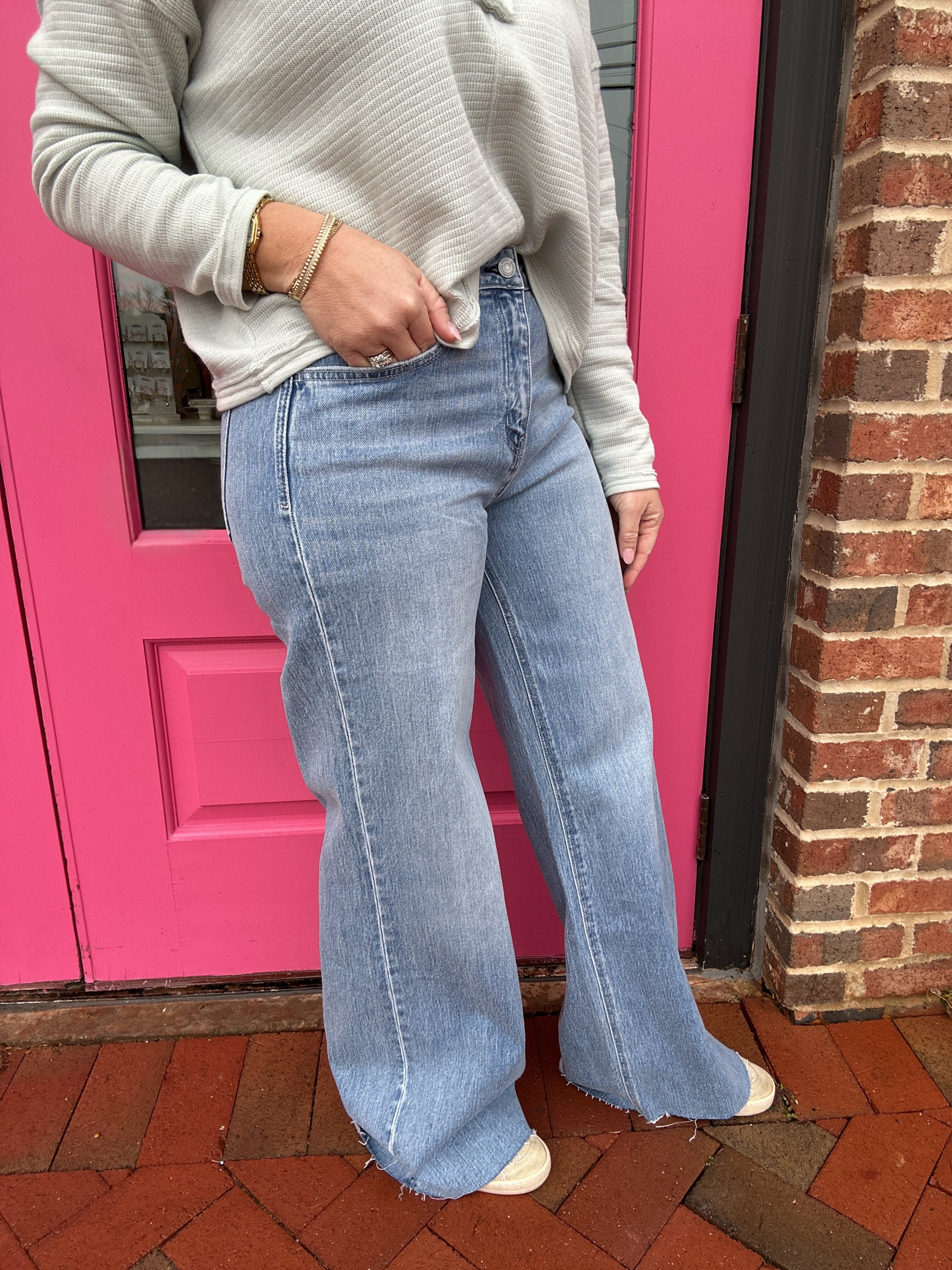 Pop Rock High Rise Wide Leg Jeans