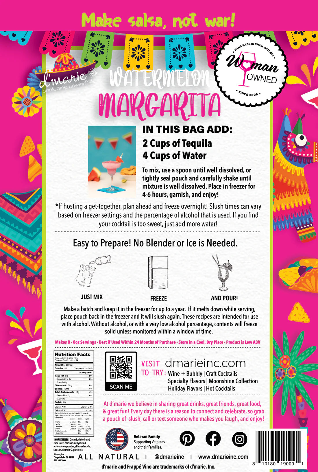 Watermelon Margarita Cocktail Slush Mix