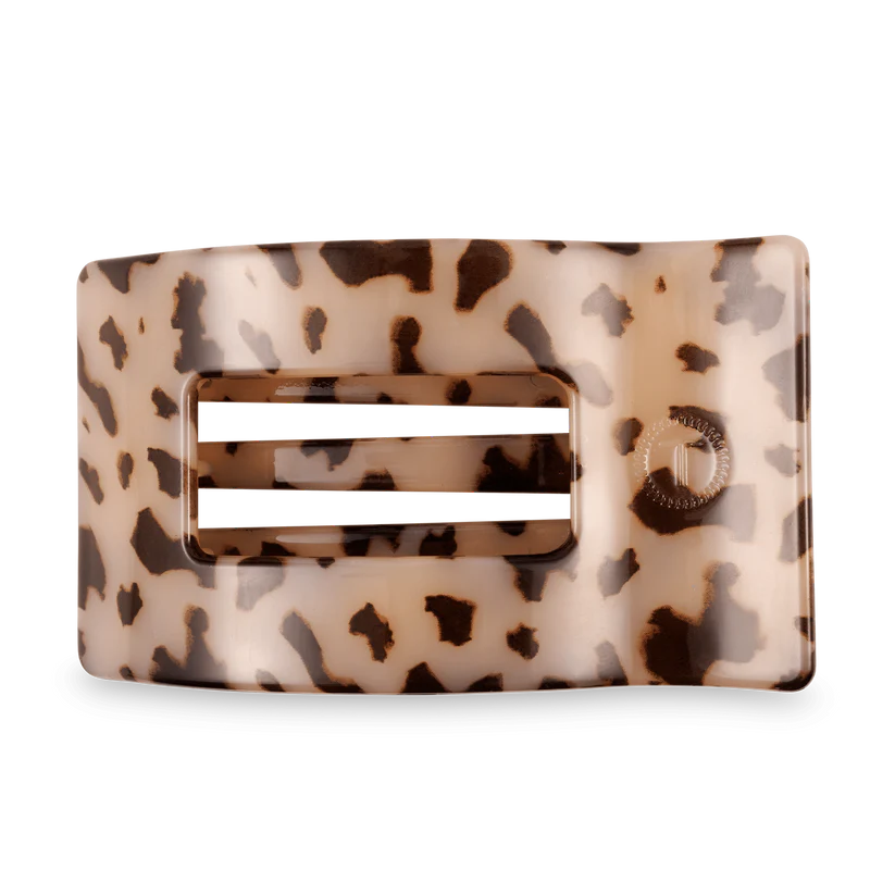 Blonde Tortoise Teleties Large Flat Rectangle Clip