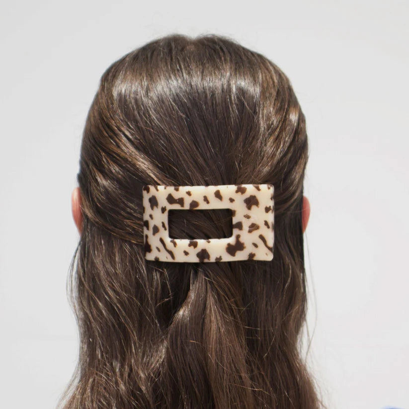 Blonde Tortoise Teleties Small Flat Rectangle Clip