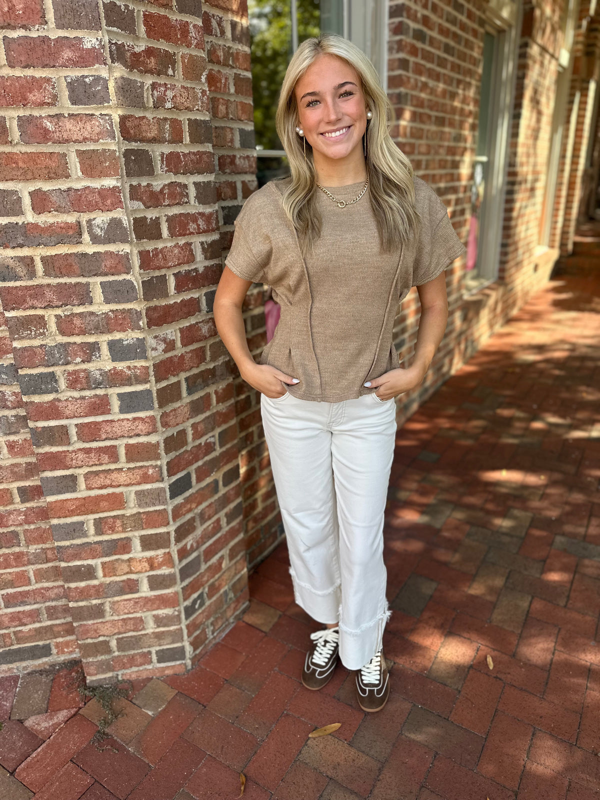 Honey & Oats Short Sleeve Blouse