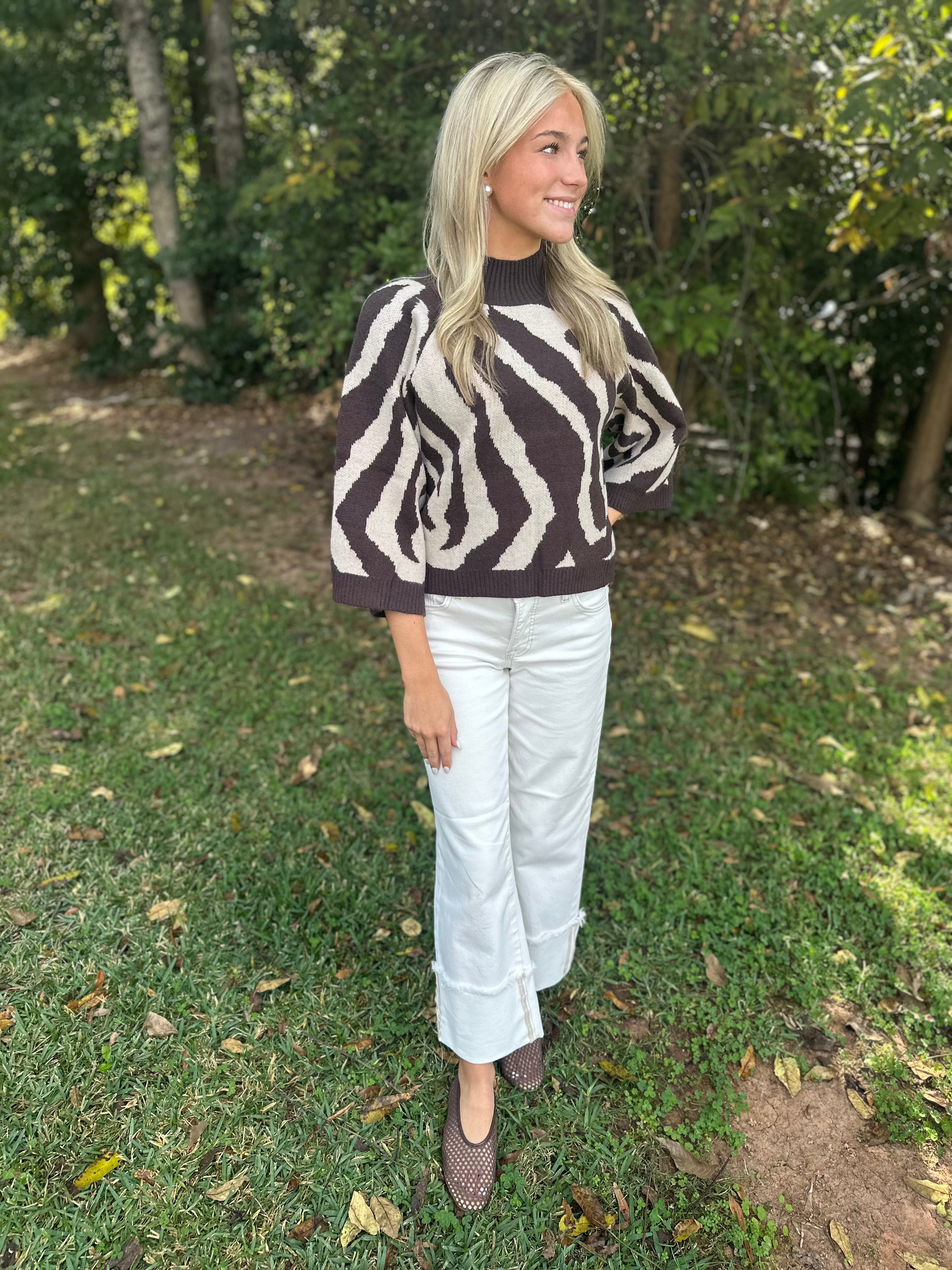 Untamed Charm Animal Print Sweater