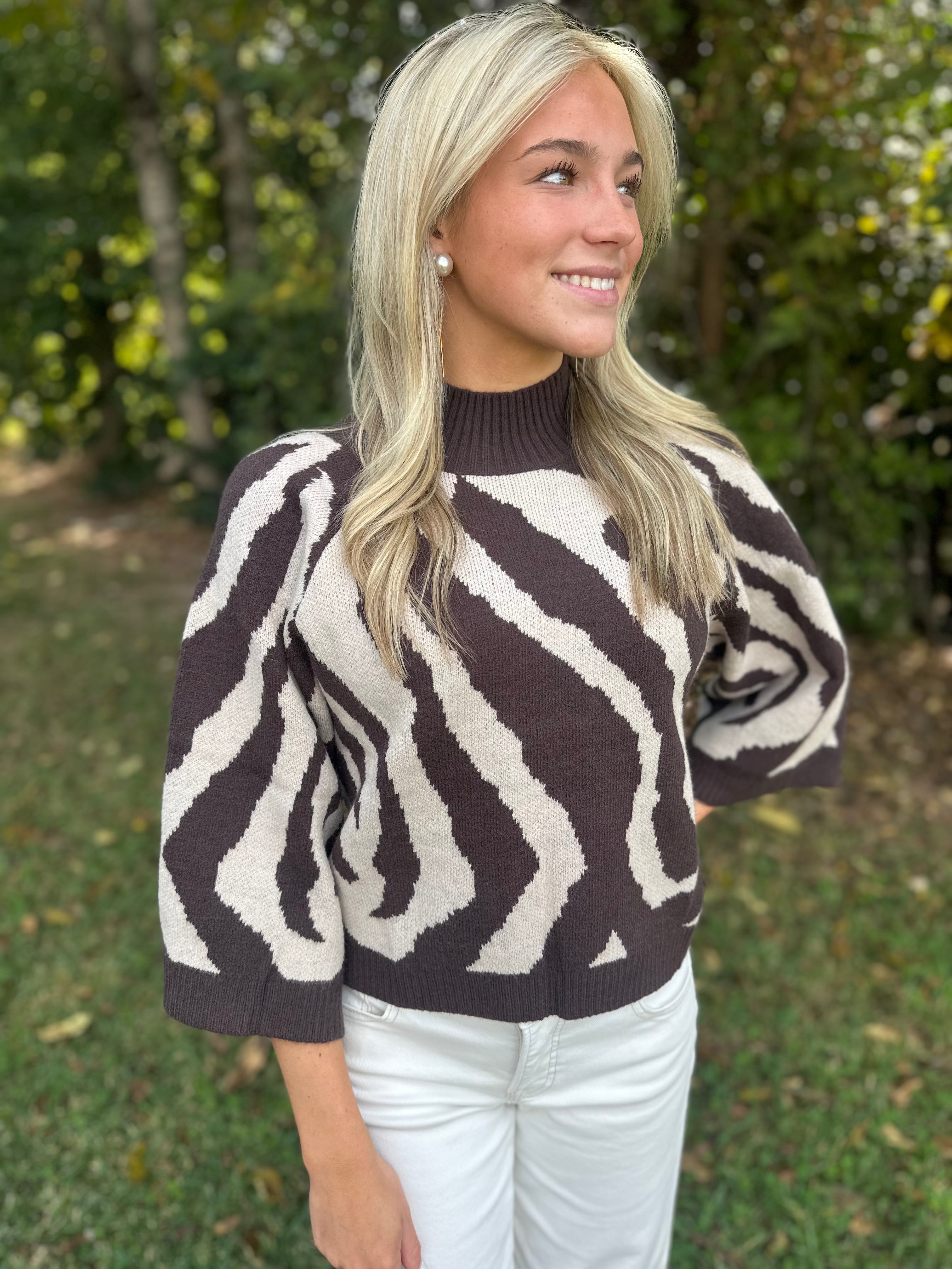 Untamed Charm Animal Print Sweater
