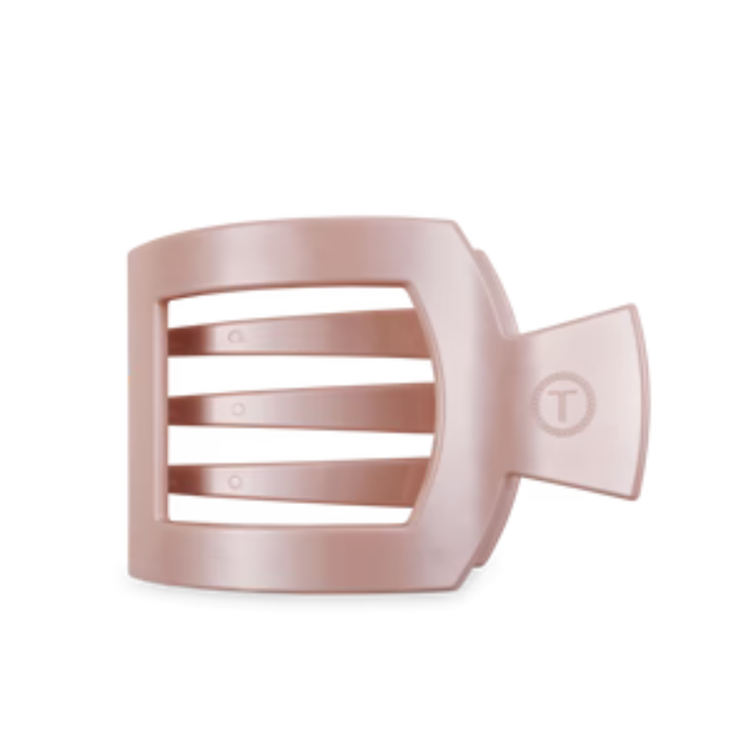 Pearly Pink Teleties Large Flat Square Clip