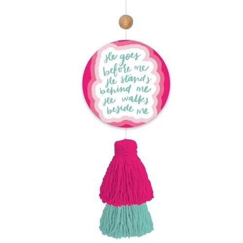 Car Air Freshener- He Goes Before Me