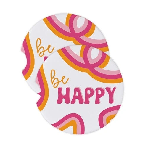 Car Coasters- Be Happy