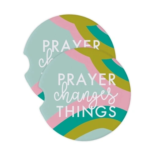 Car Coasters- Prayer Changes Things