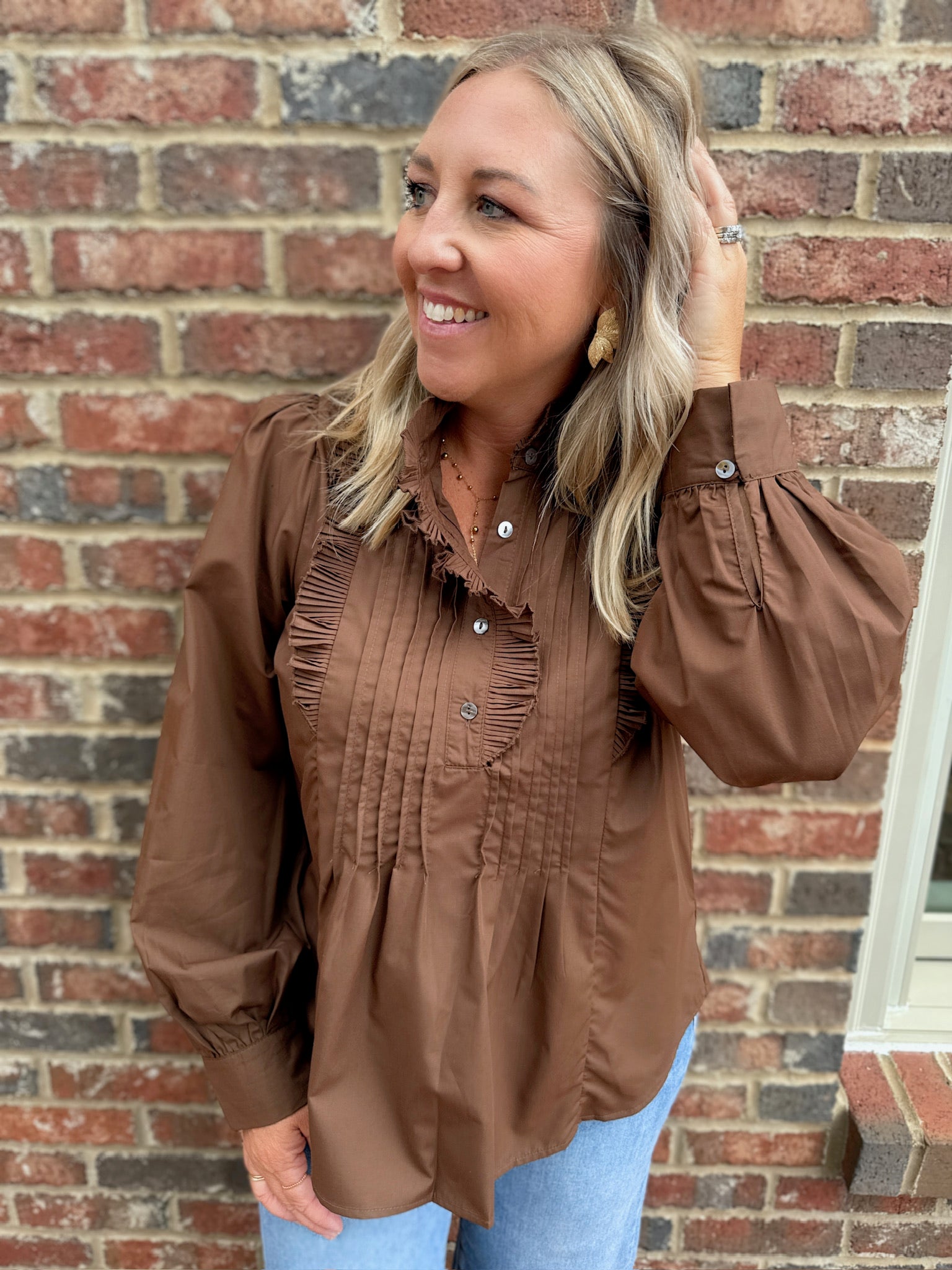 Get Me Gone Ruffled Blouse