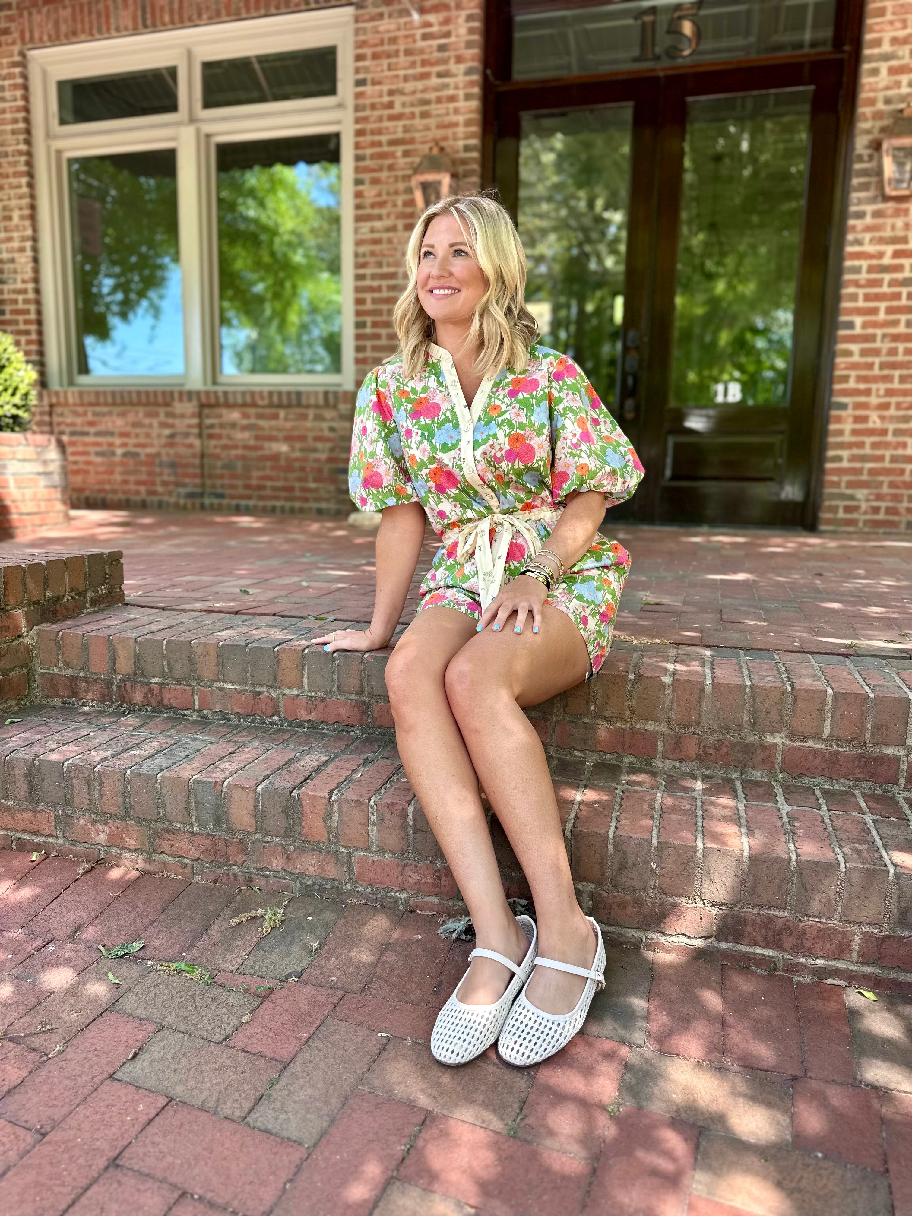 My Everything Floral Puff Sleeve Romper