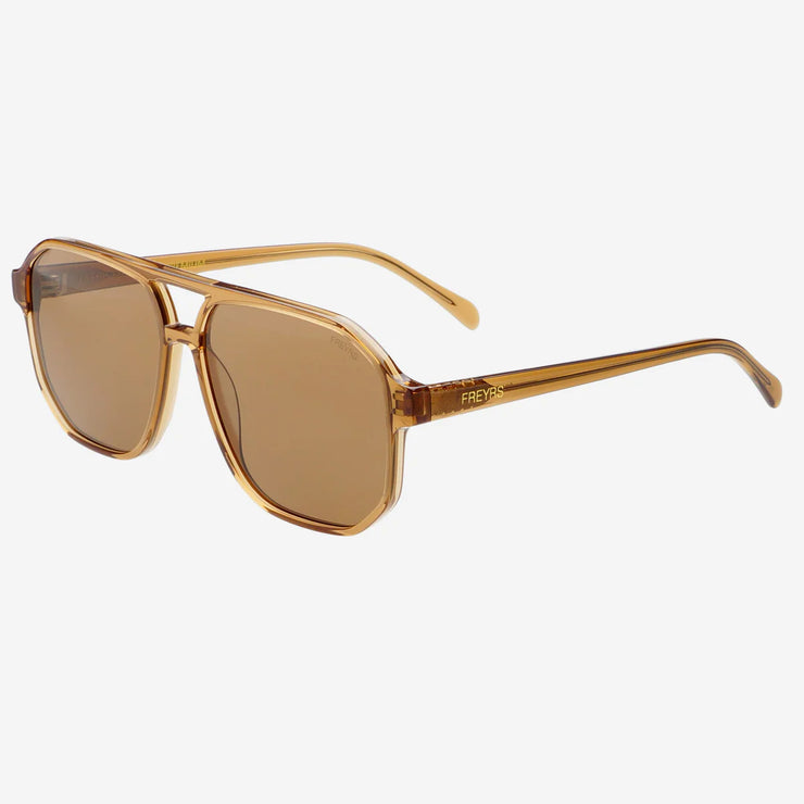 Billie Unisex Aviator Sunglasses- Brown