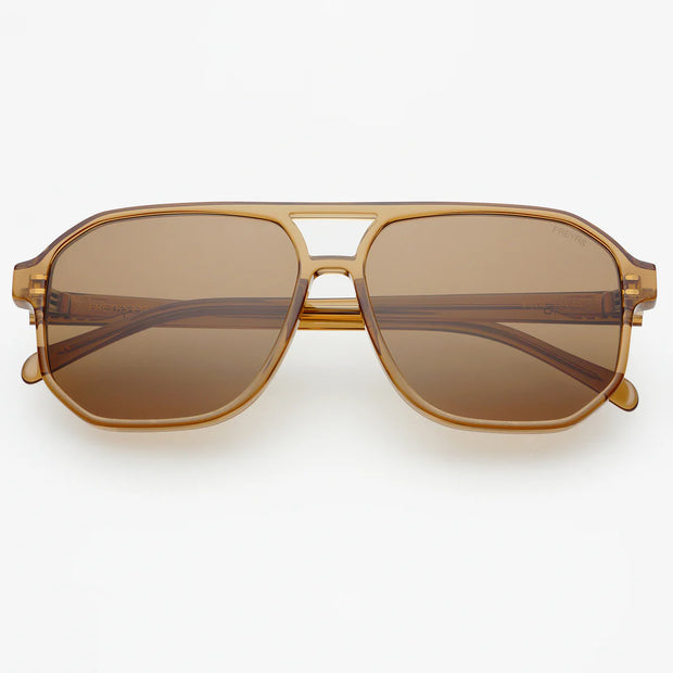 Billie Unisex Aviator Sunglasses- Brown