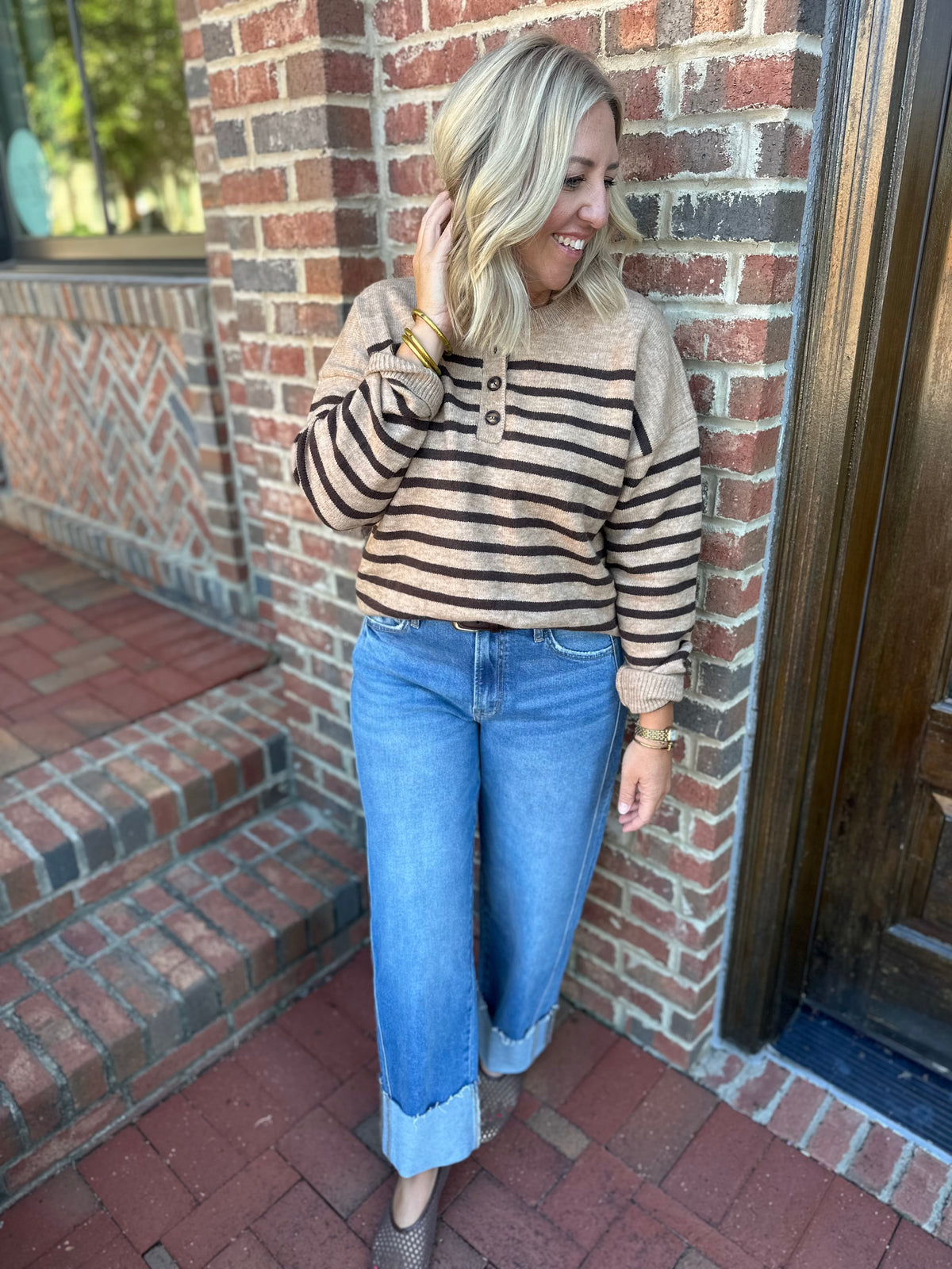 Just My Type Striped Sweater Top