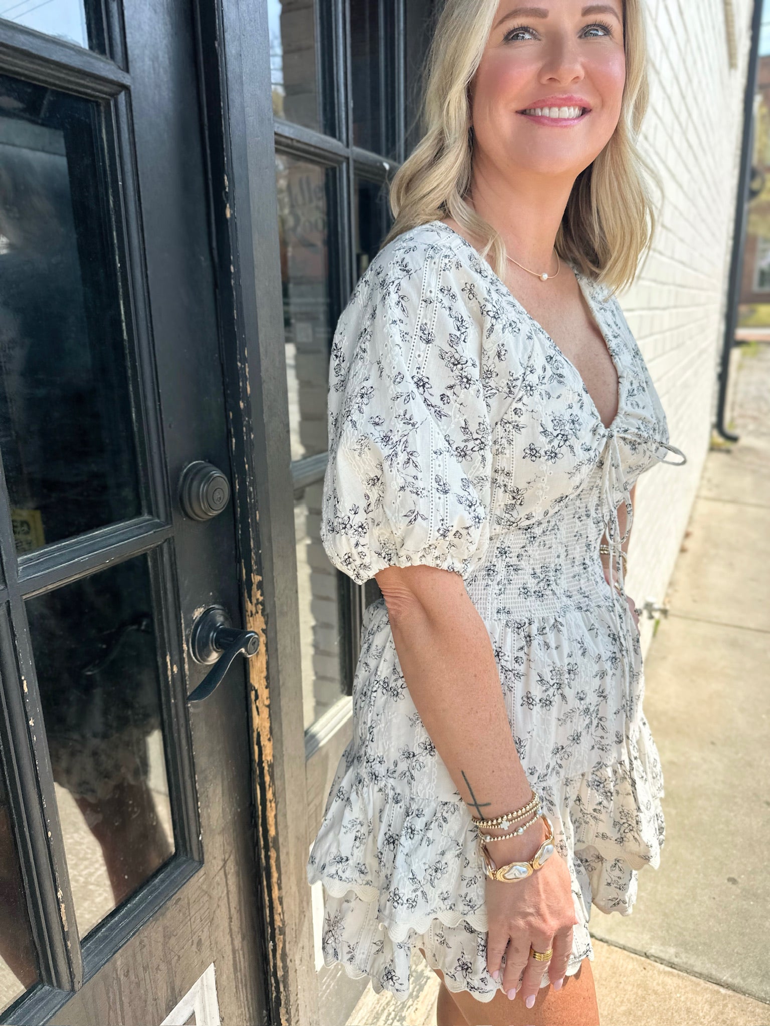 Emory Floral Ruffle Detail Romper