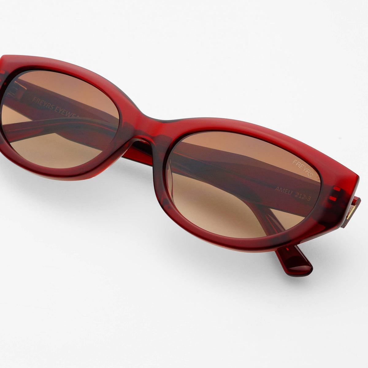 Ameli Acetate Cat-Eye Sunglasses: Red