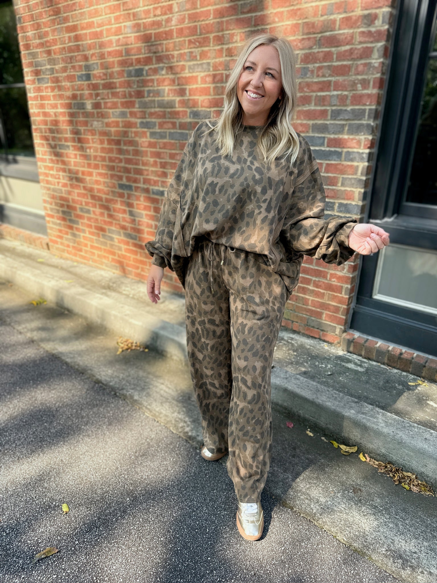 Love My Life Leopard Terry Pants