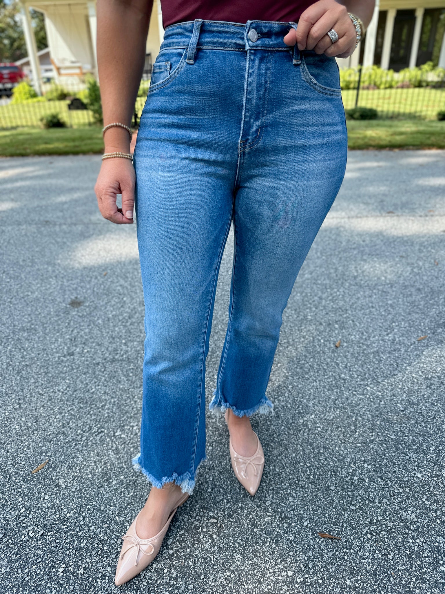 Divine High Rise Kick Flare Jeans