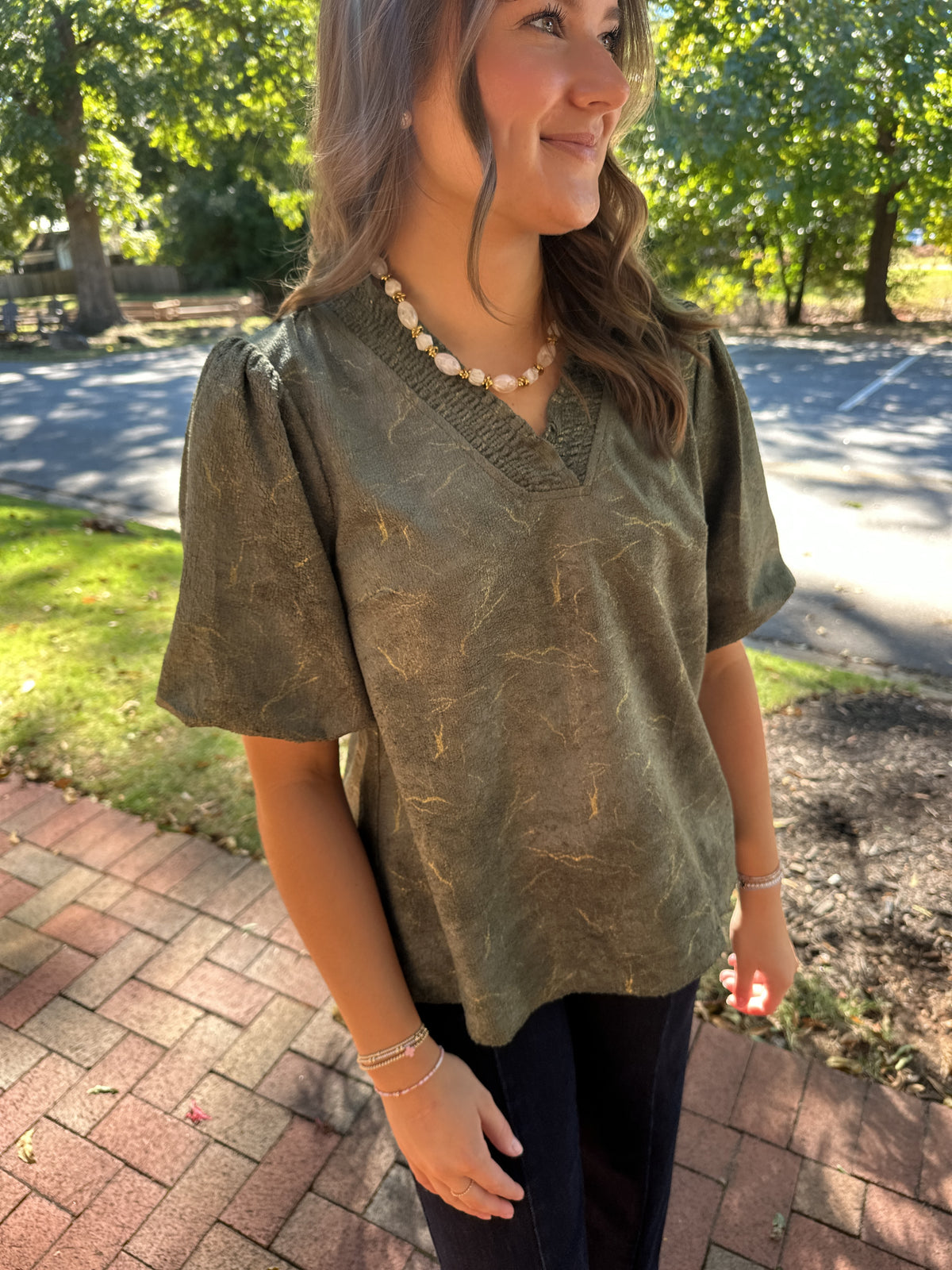 Meet Me There V Neck Blouse
