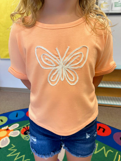 Got the Butterfly Short Sleeve Girls Top