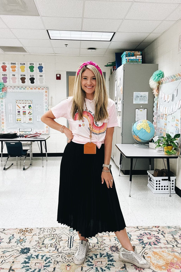 The Time is Now Pleated Skirt